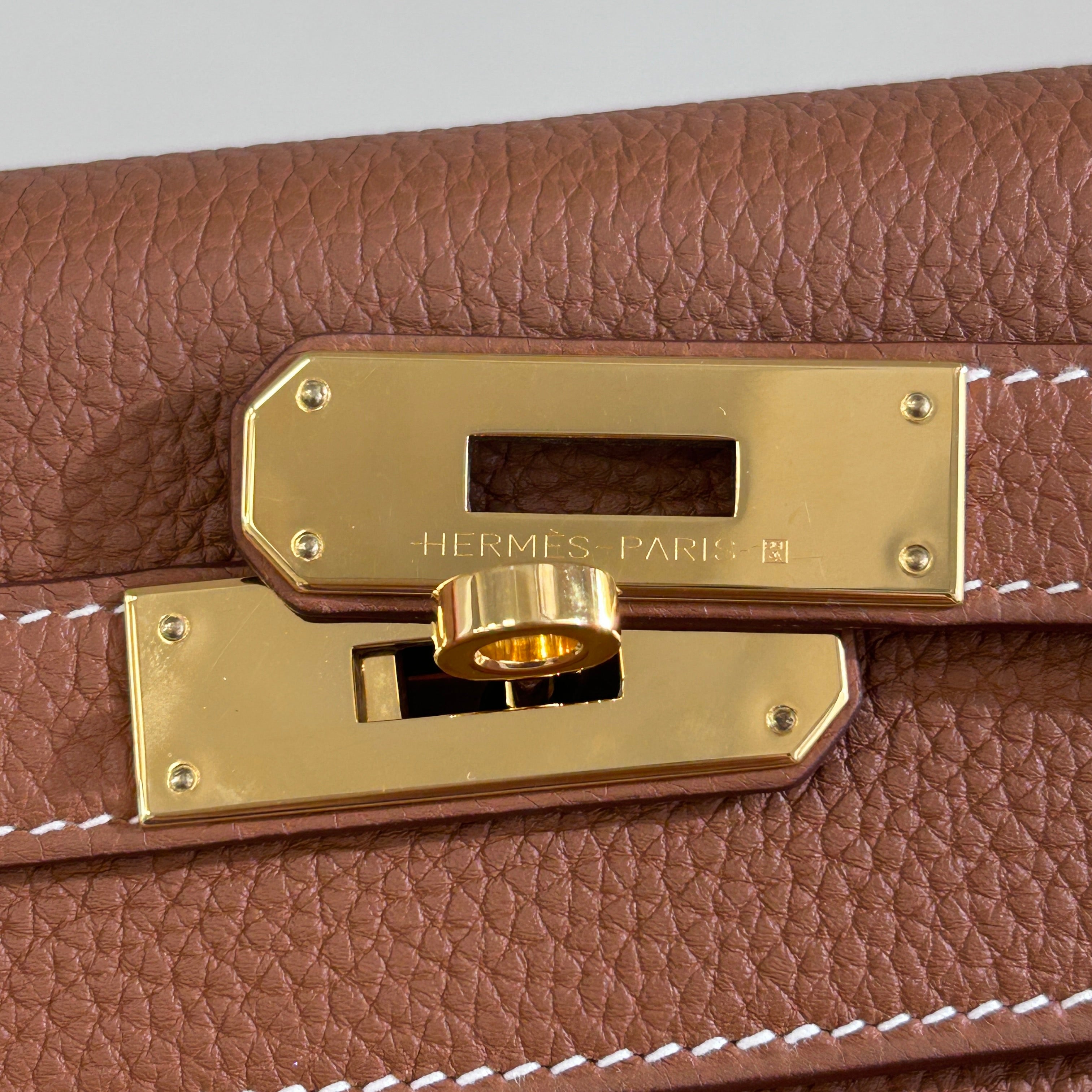 Kelly 28 Retourne Gold Togo Leather w/GHW