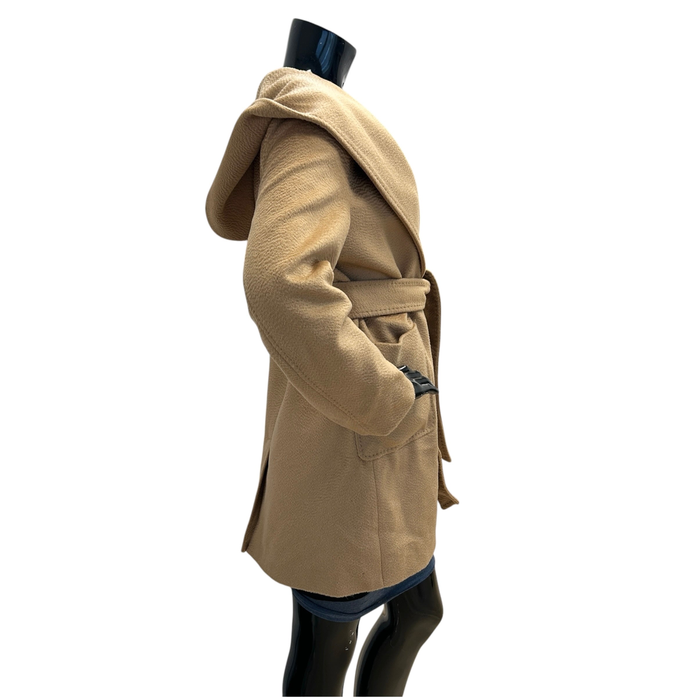 Rialto Camel Hair Hood/Belted Coat