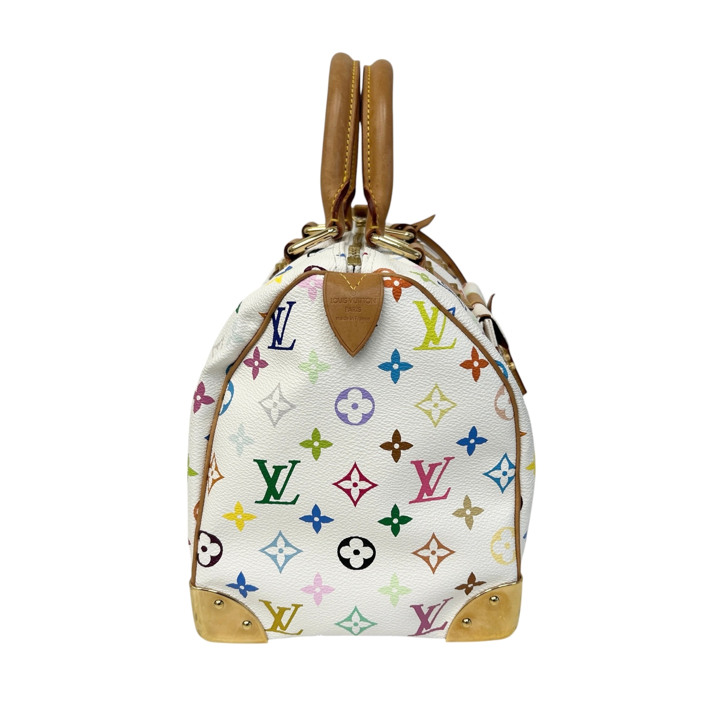 White Monogram Multicolor Speedy 30 Bag