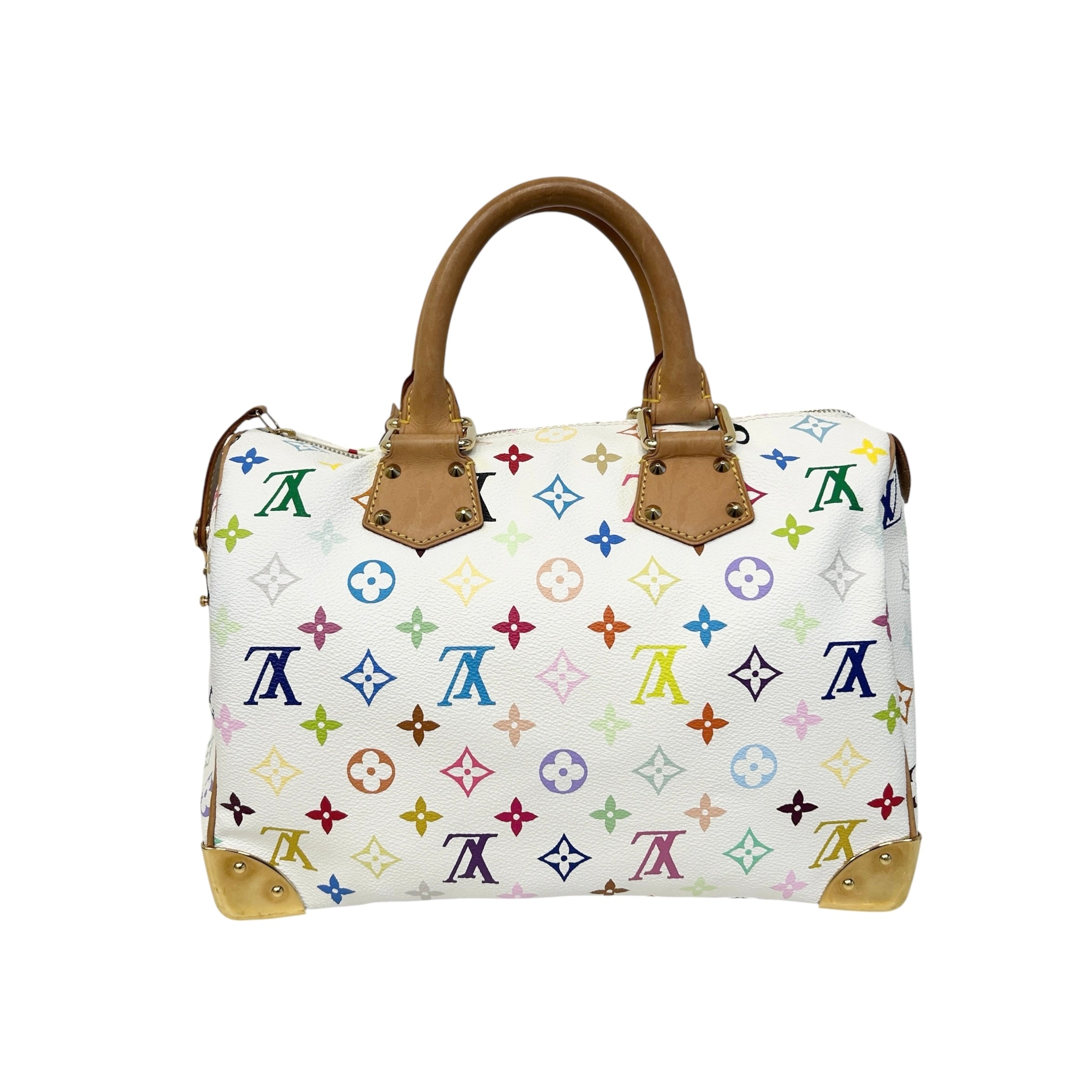White Monogram Multicolor Speedy 30 Bag