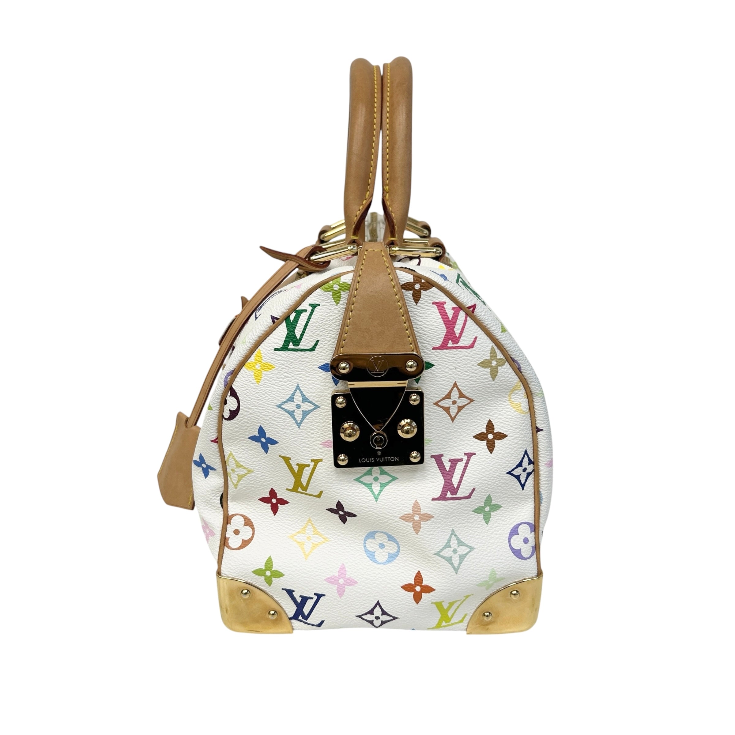 White Monogram Multicolor Speedy 30 Bag
