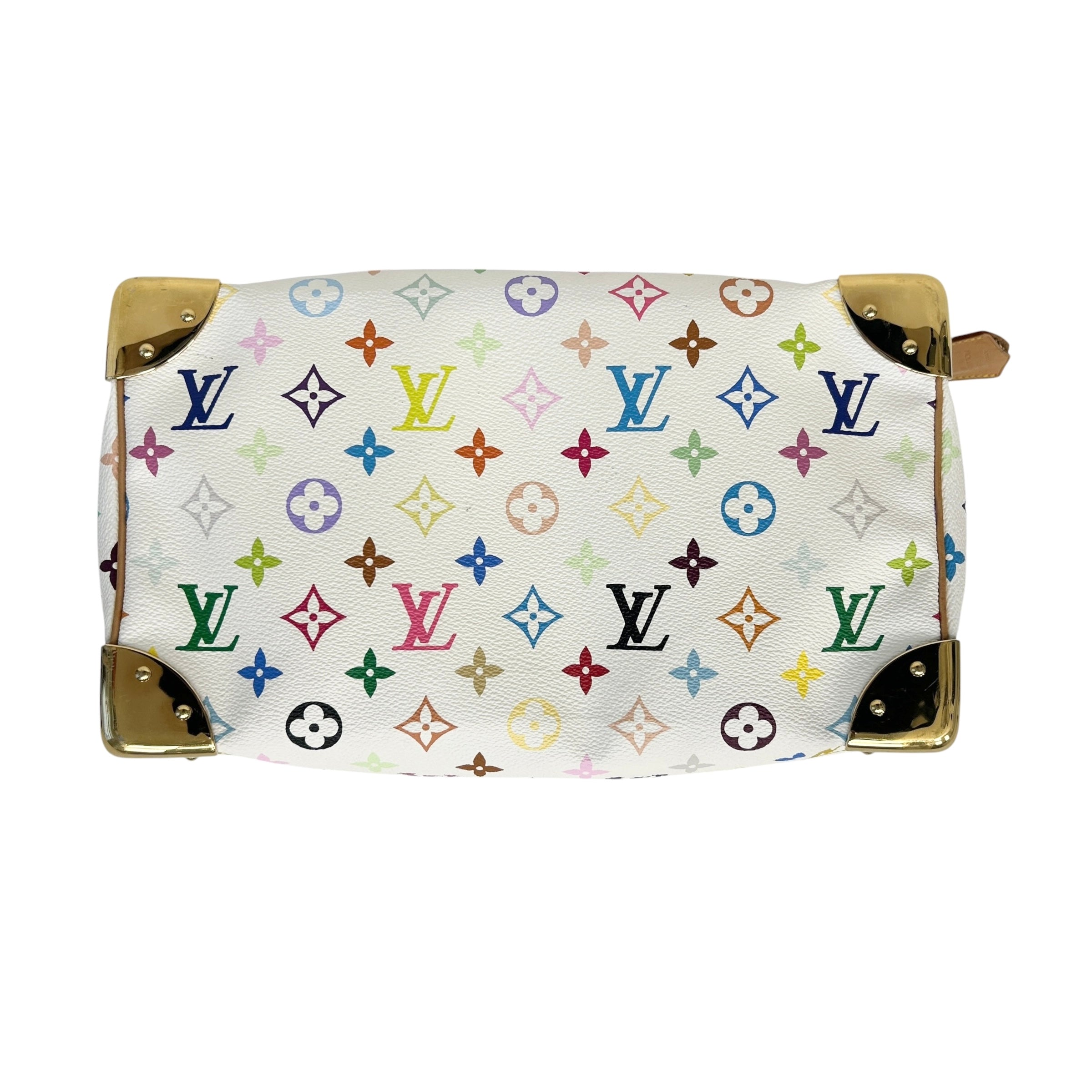 White Monogram Multicolor Speedy 30 Bag