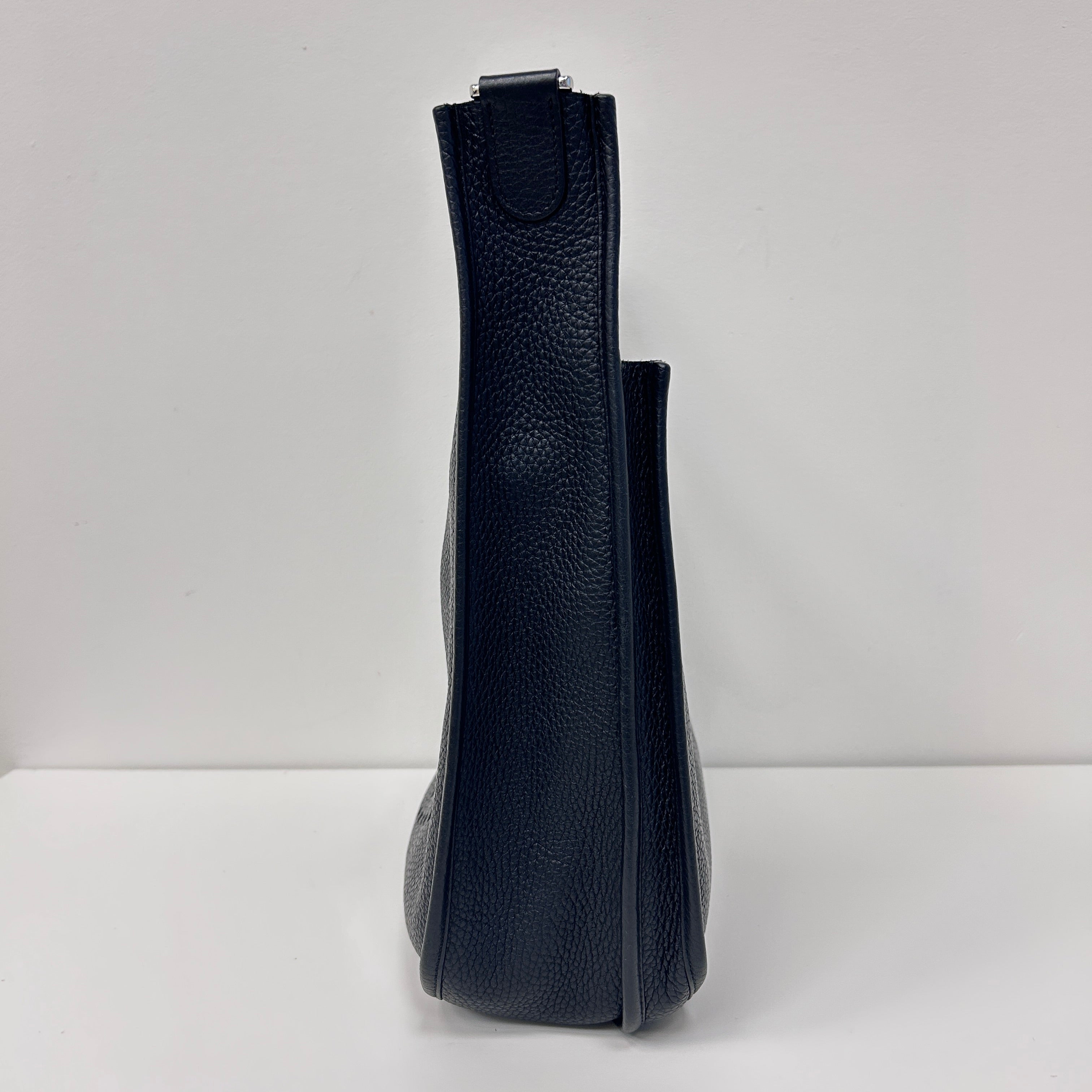 Black Clemence Leather Evelyne GM 33 Bag w/PHW