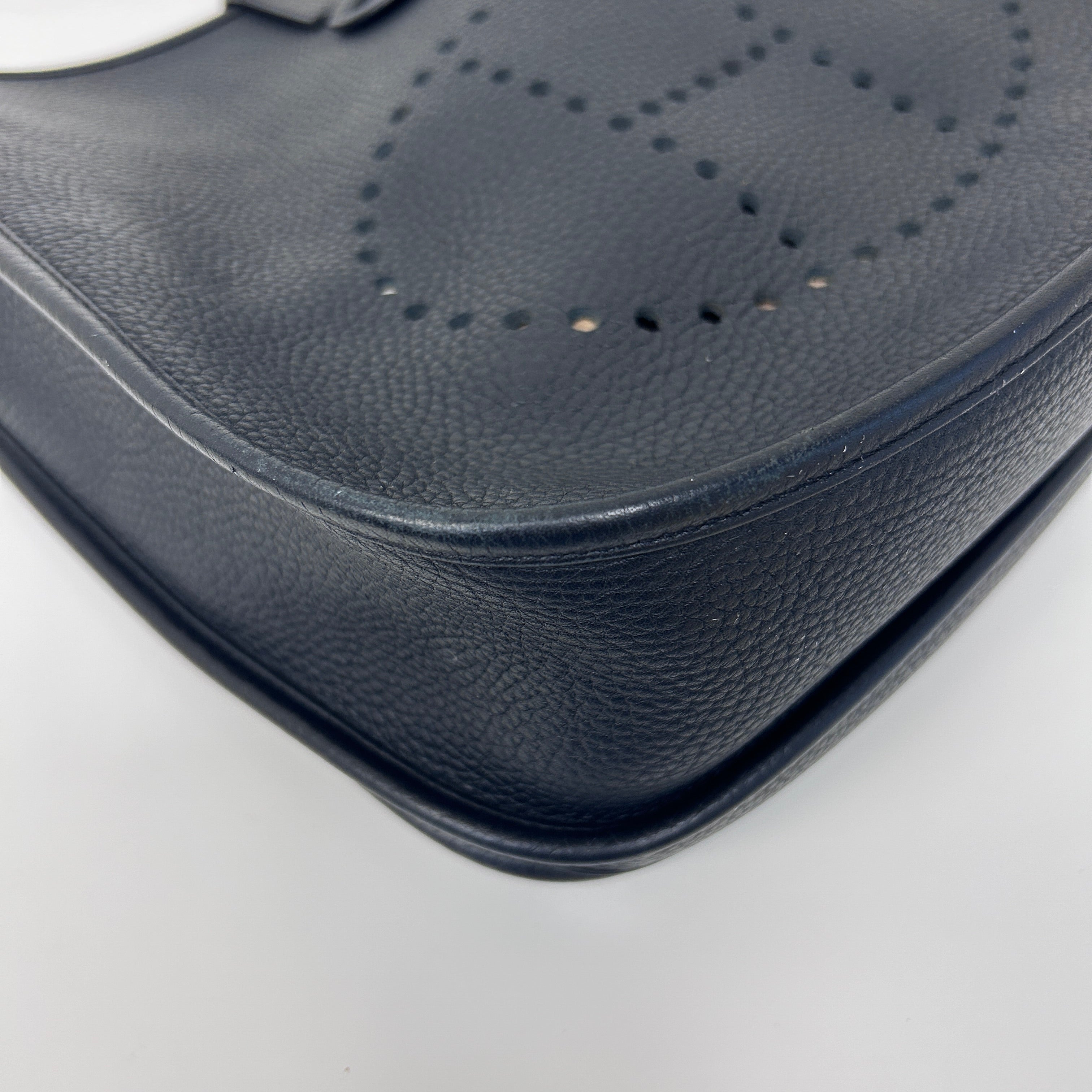 Black Clemence Leather Evelyne GM 33 Bag w/PHW