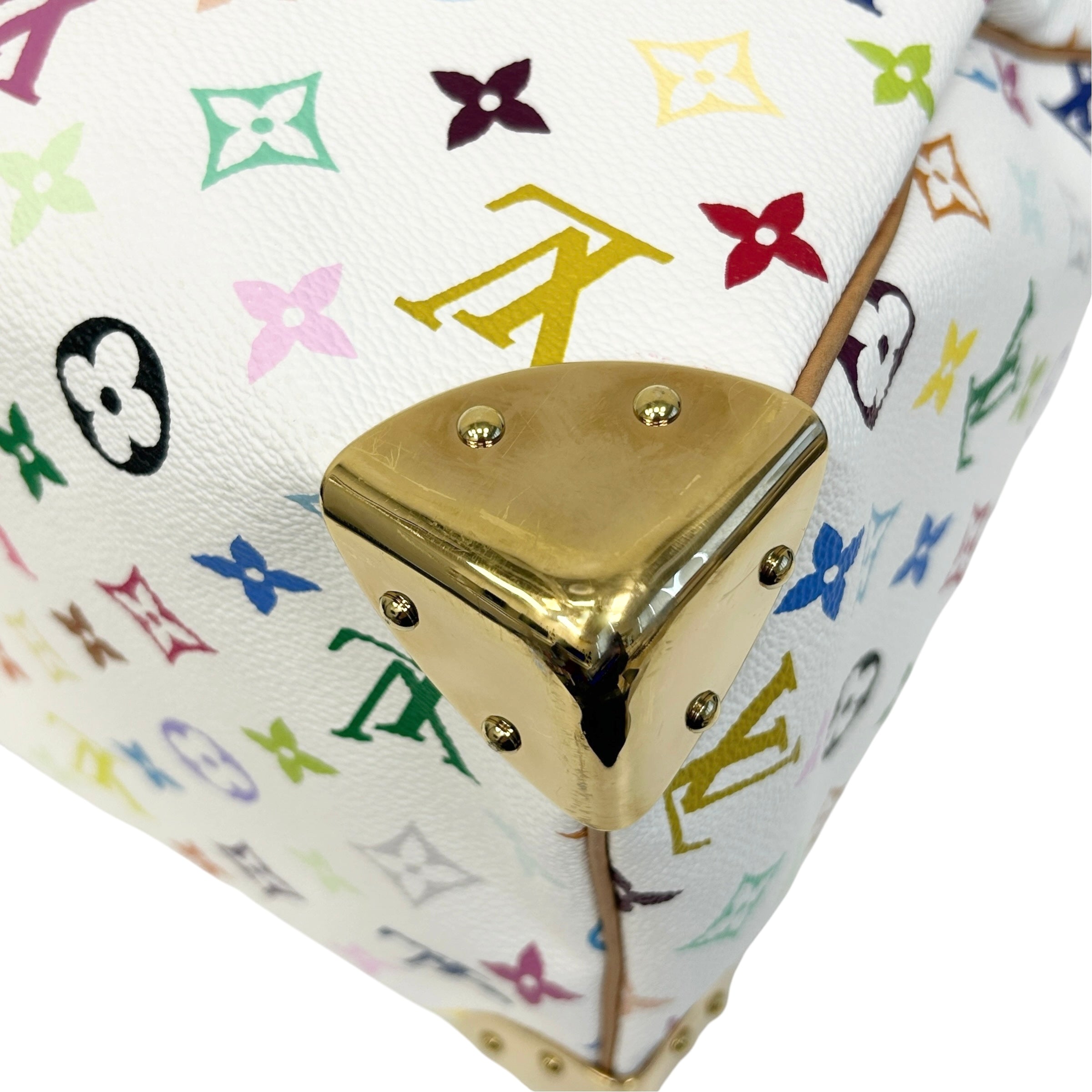 White Monogram Multicolor Speedy 30 Bag