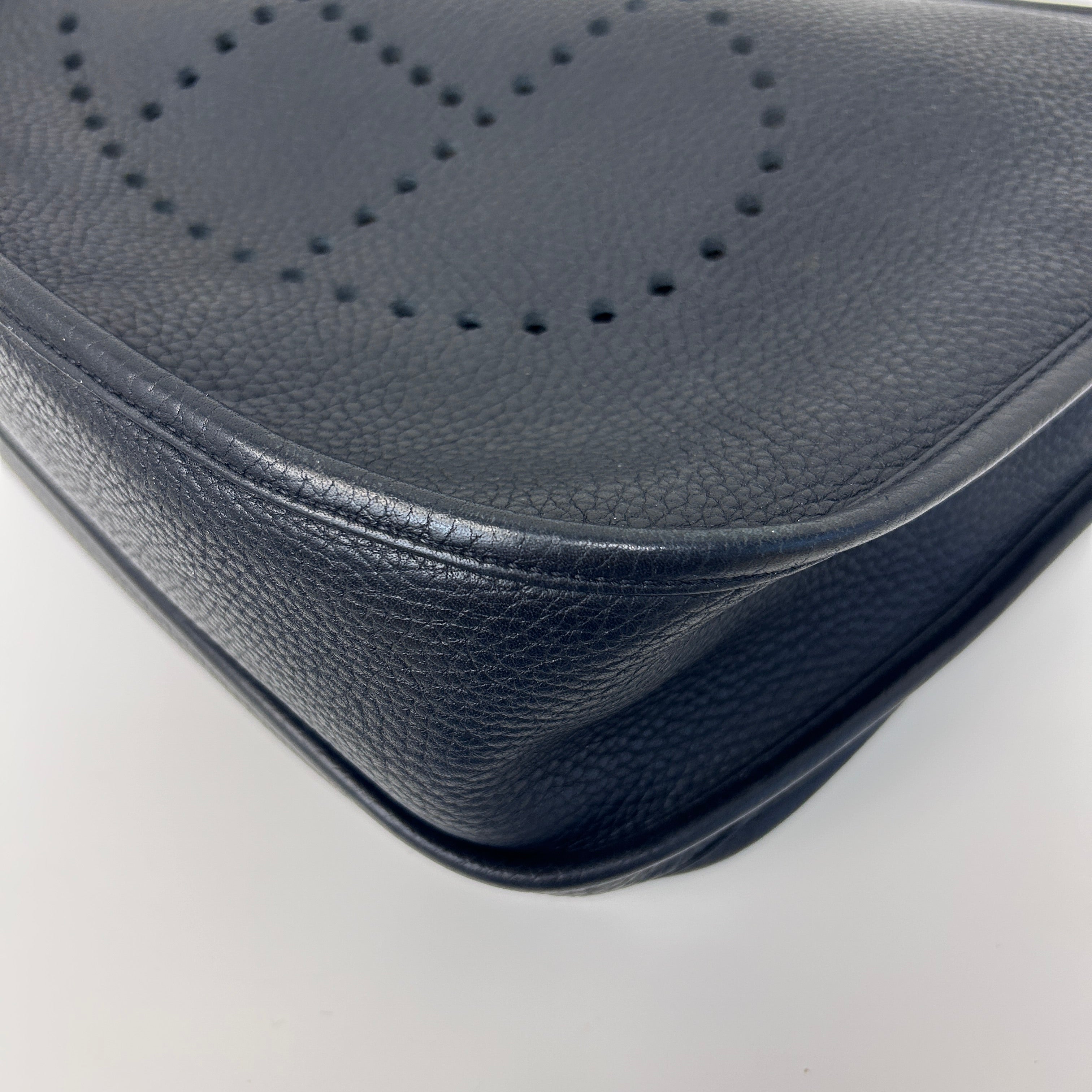 Black Clemence Leather Evelyne GM 33 Bag w/PHW