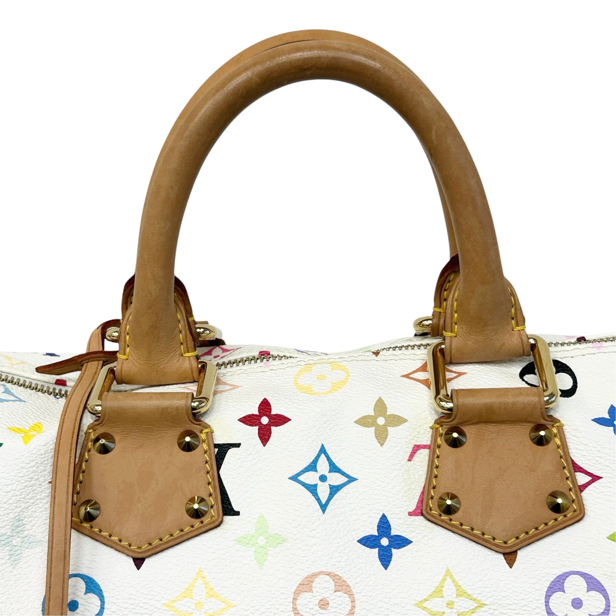 White Monogram Multicolor Speedy 30 Bag