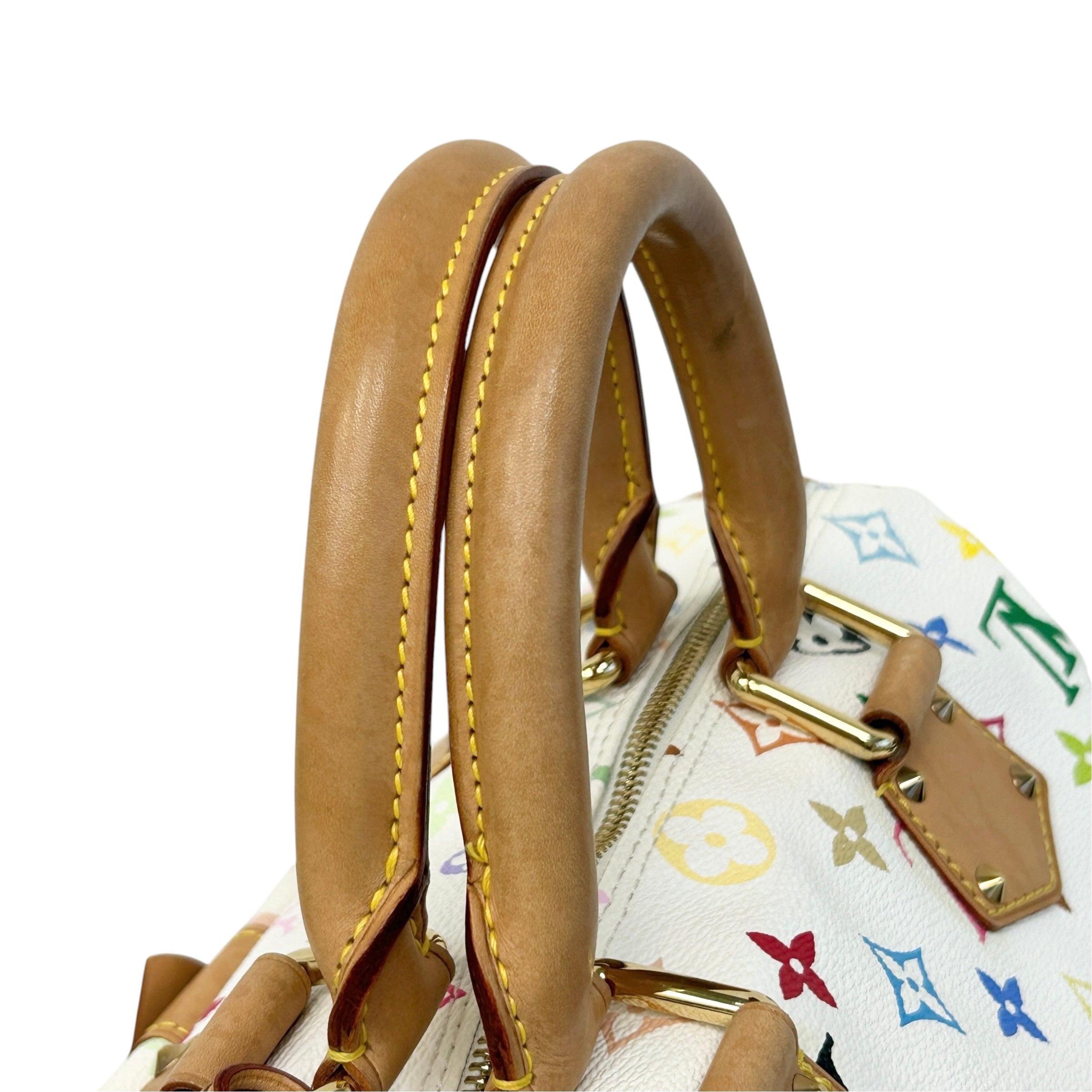 White Monogram Multicolor Speedy 30 Bag
