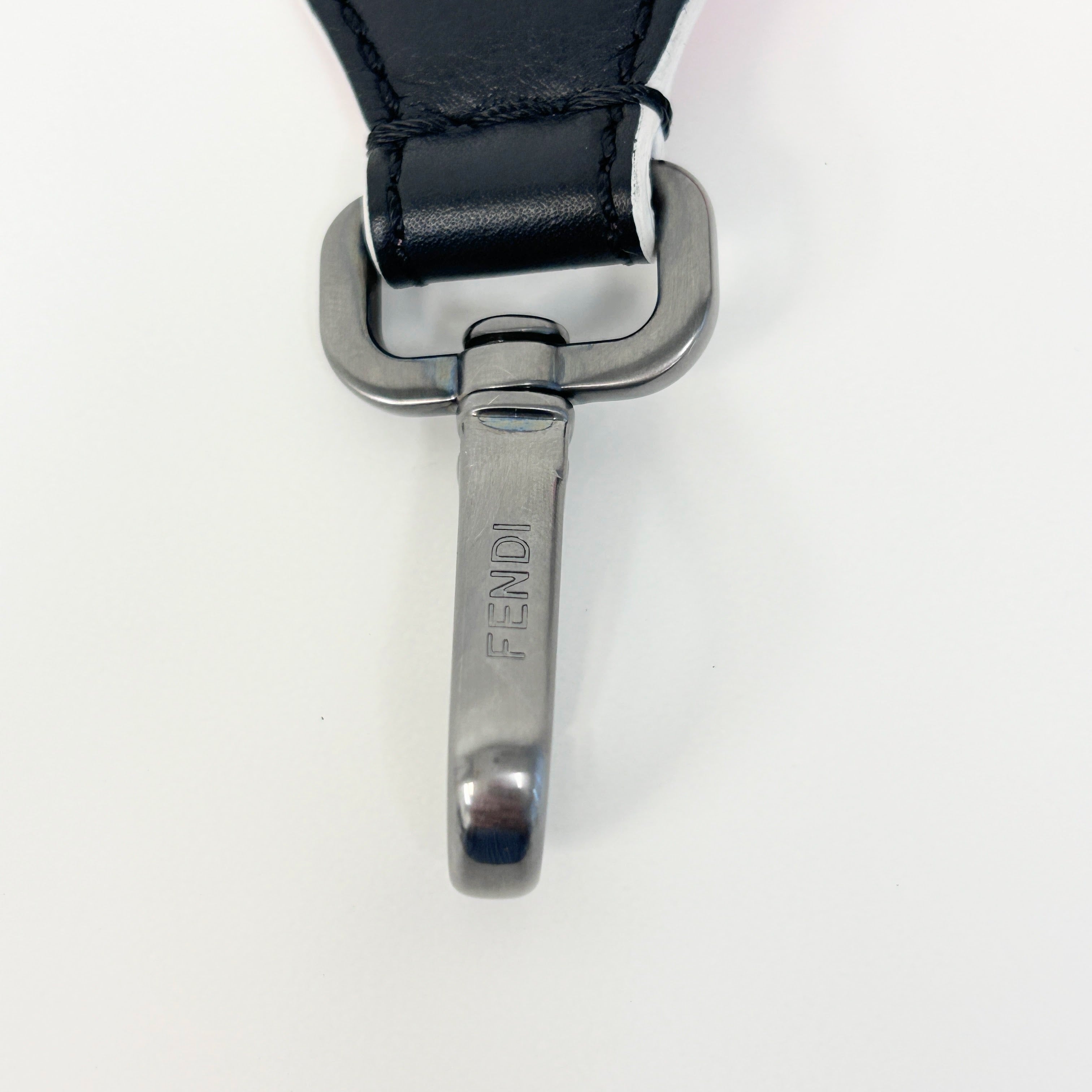 Black/Pink Leather Studded Shoulder Strap w/RHW