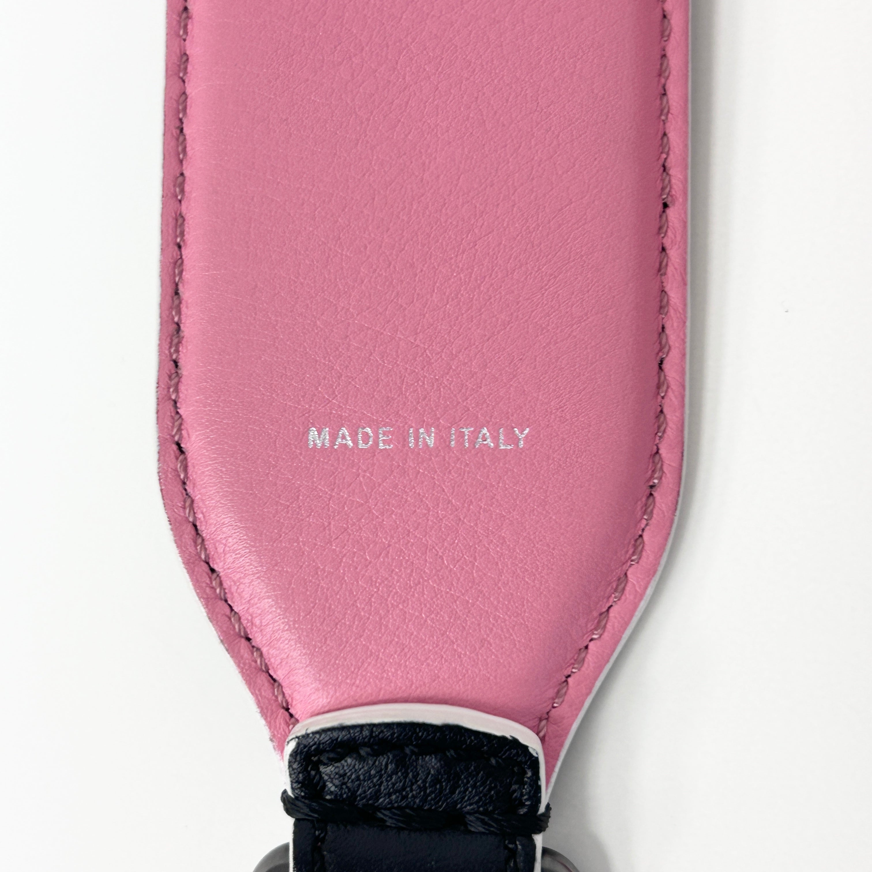 Black/Pink Leather Studded Shoulder Strap w/RHW