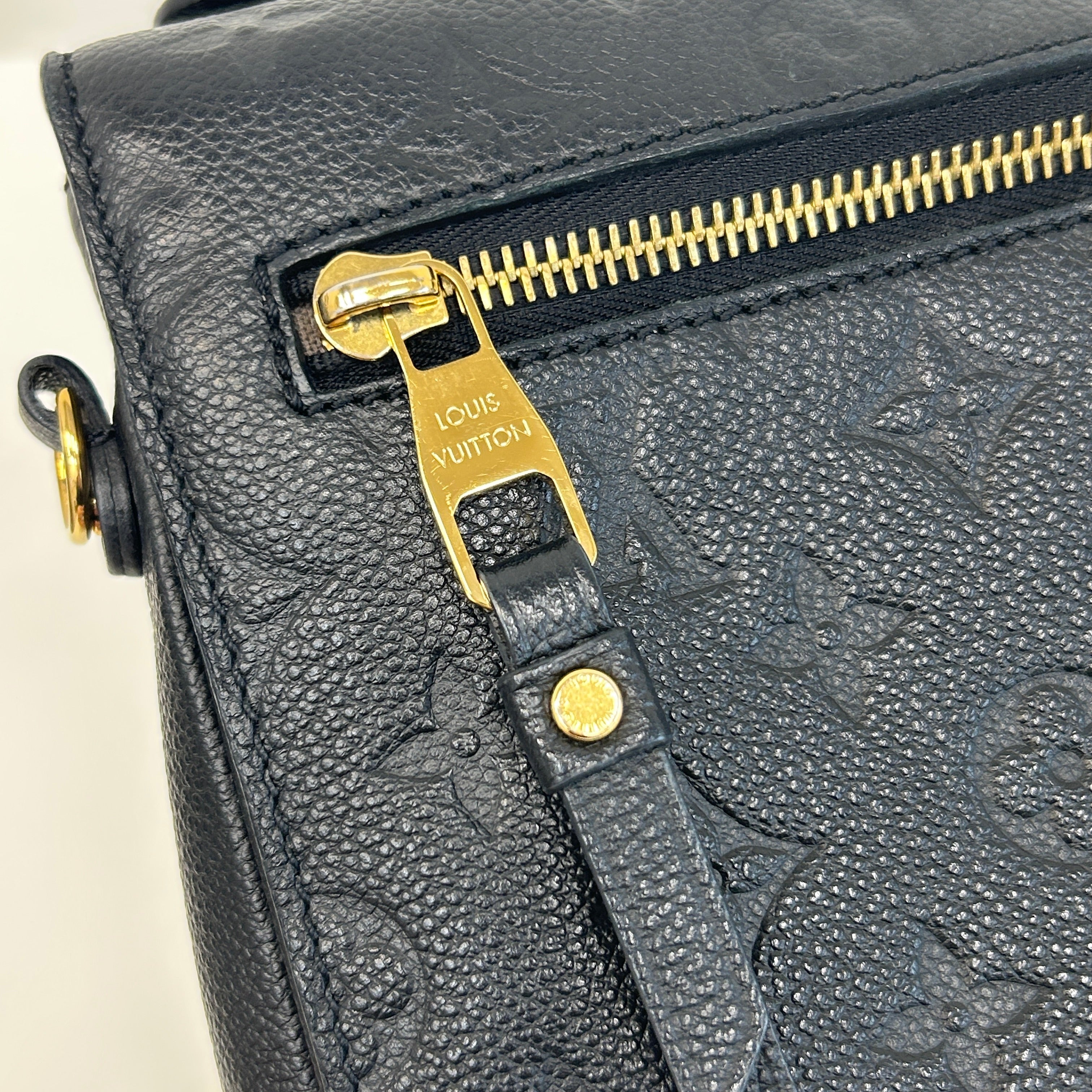 Black Monogram Empreinte Leather Pochette Metis Bag w/GHW