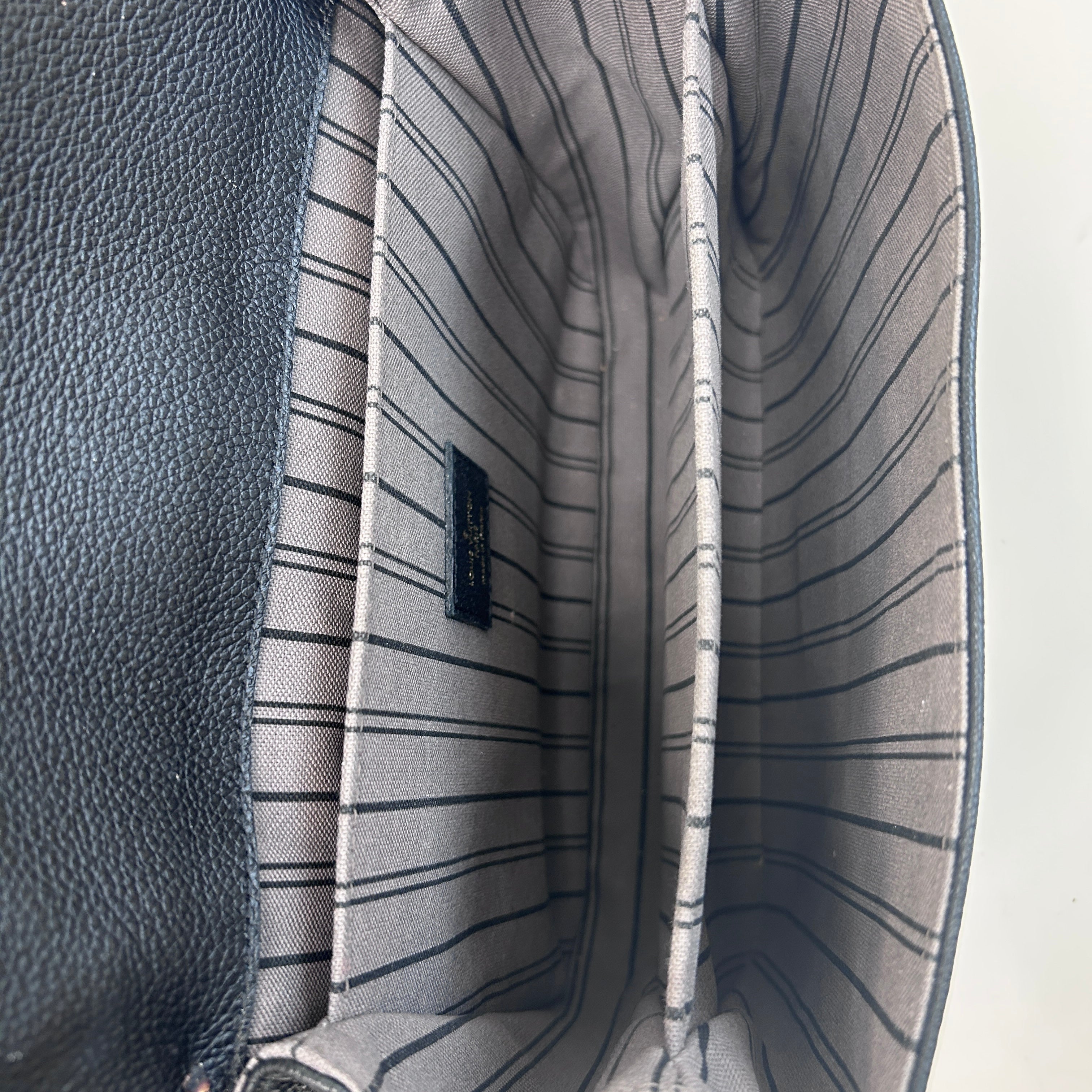 Black Monogram Empreinte Leather Pochette Metis Bag w/GHW