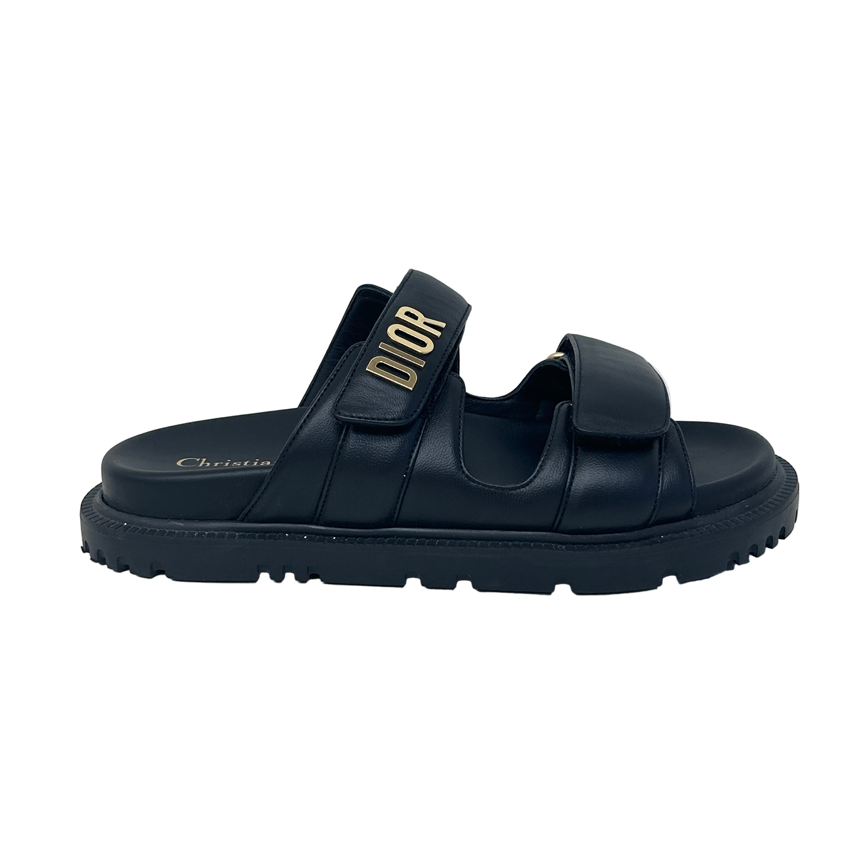 Black Lambskin Dioract Sandal
