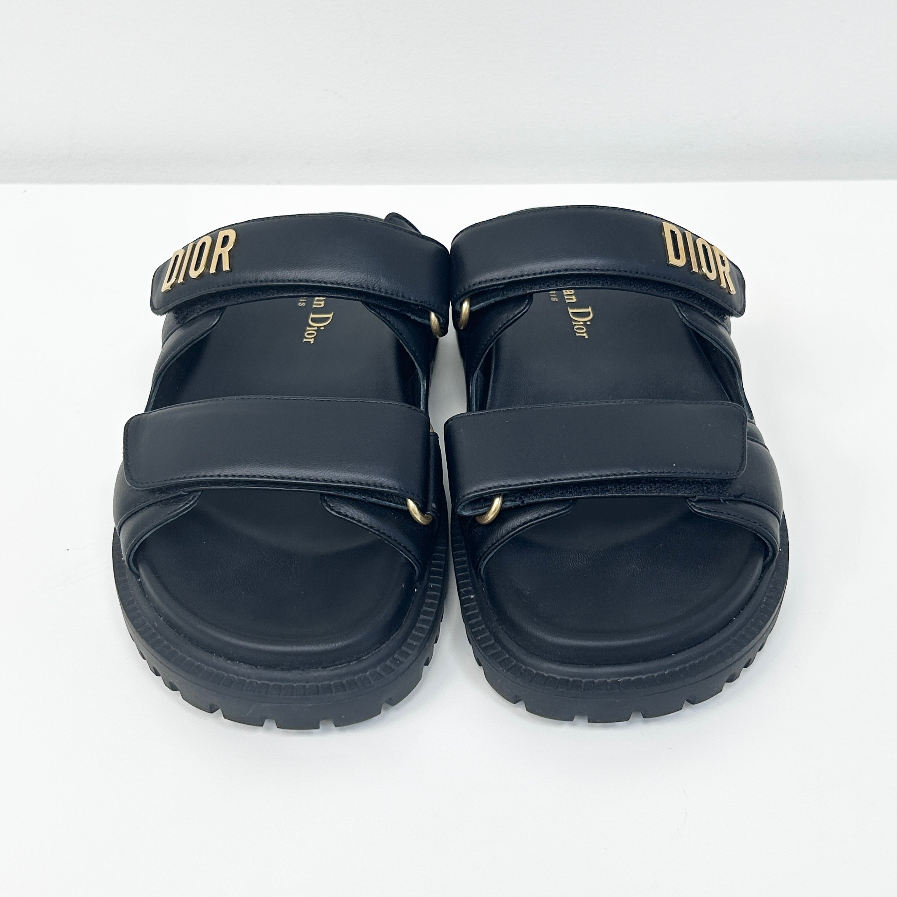 Black Lambskin Dioract Sandal