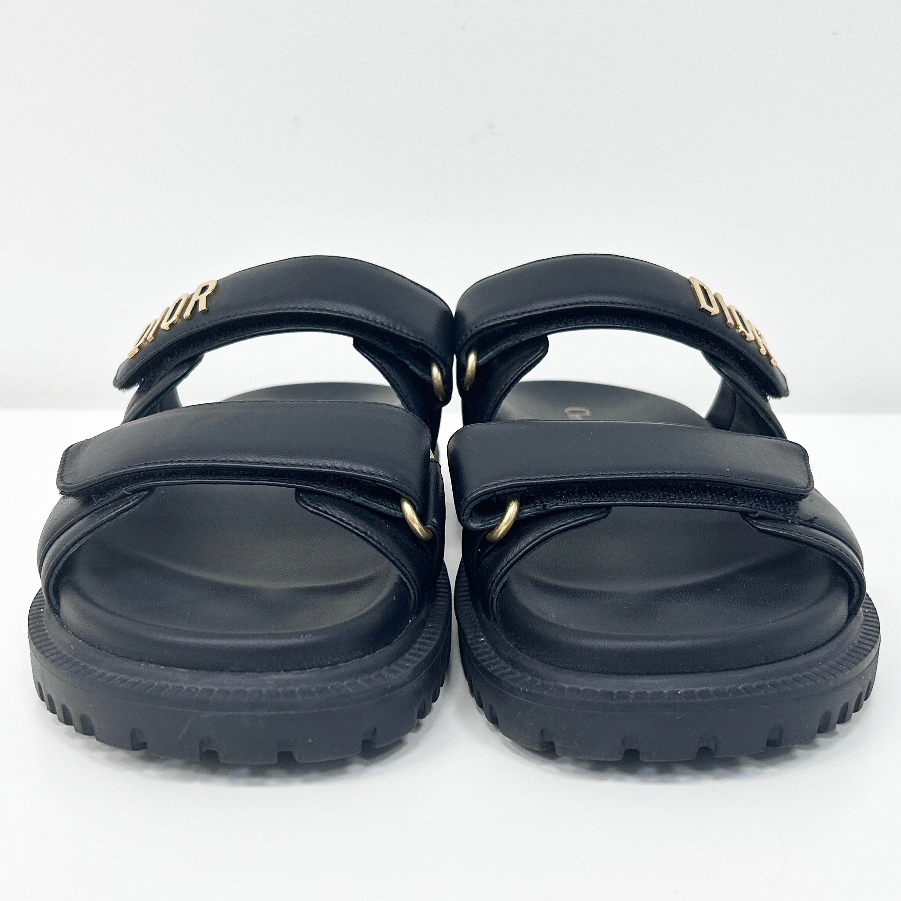 Black Lambskin Dioract Sandal