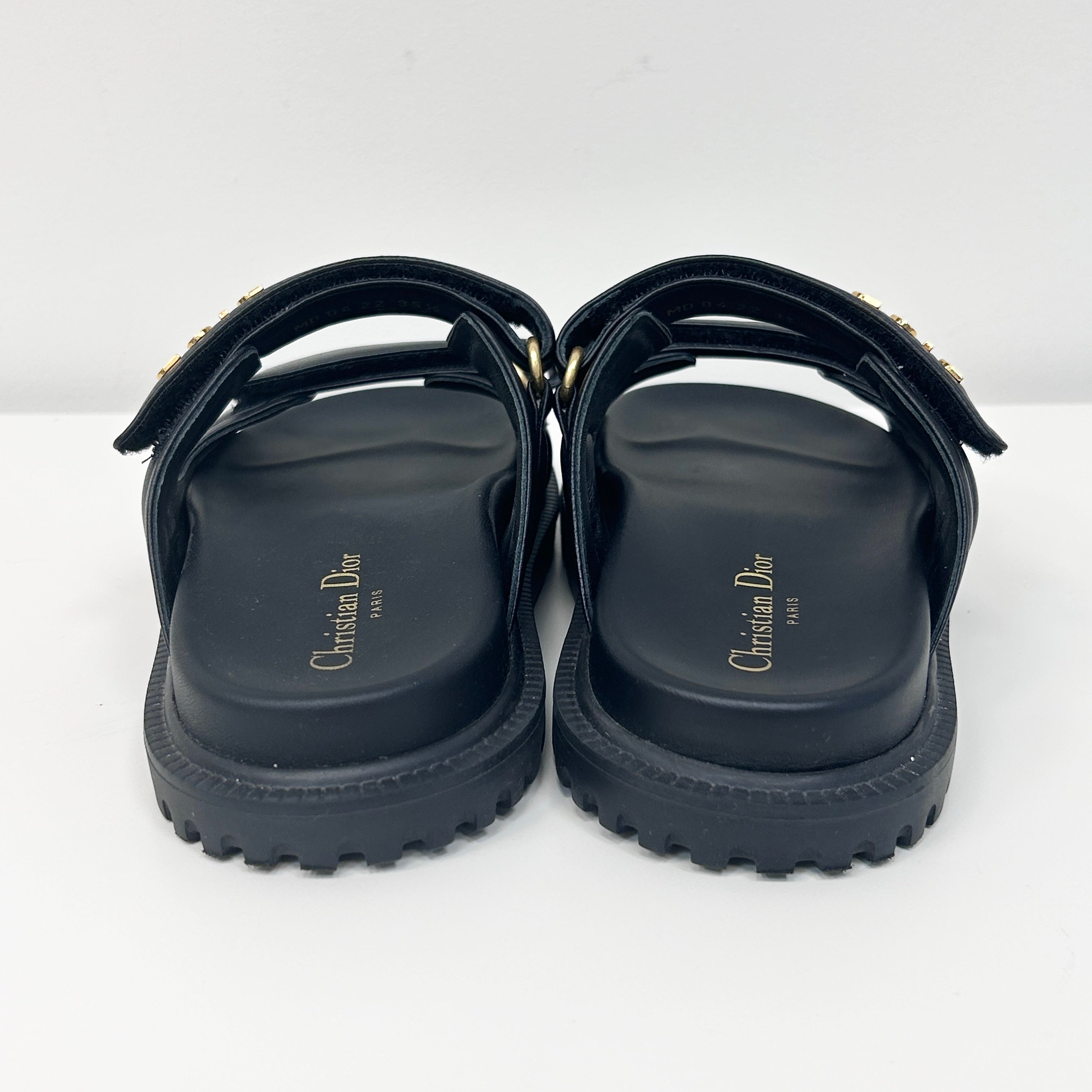 Black Lambskin Dioract Sandal