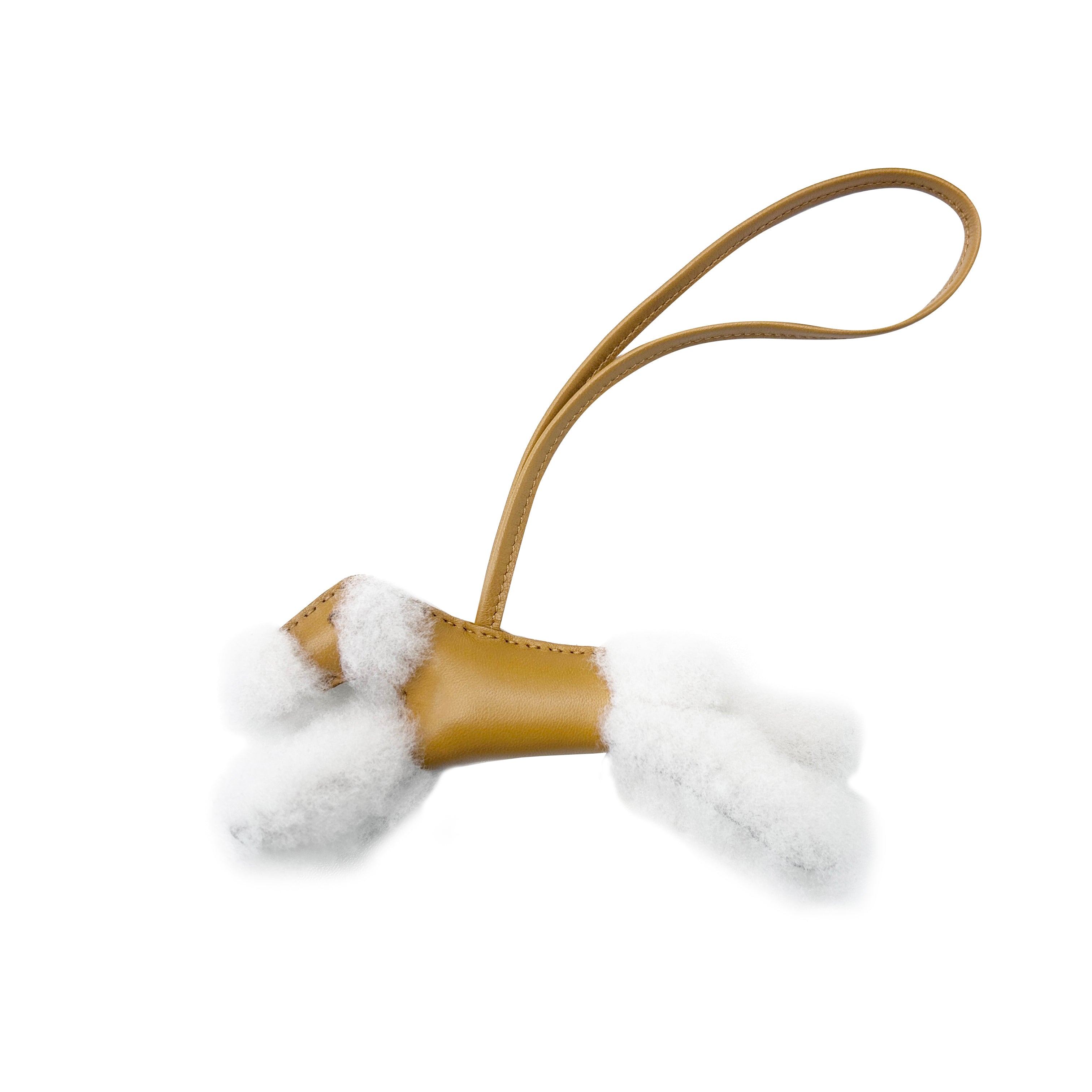 Merinos Wool/Sesame Lambskin Leather Budy Charm