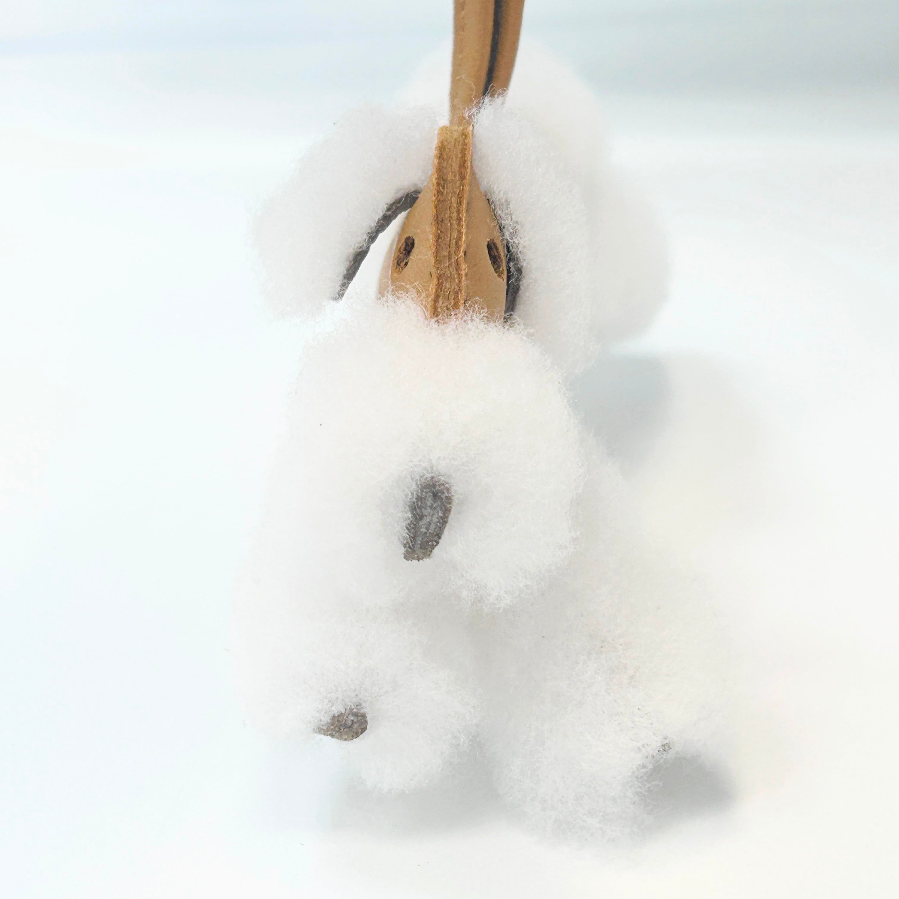 Merinos Wool/Sesame Lambskin Leather Budy Charm