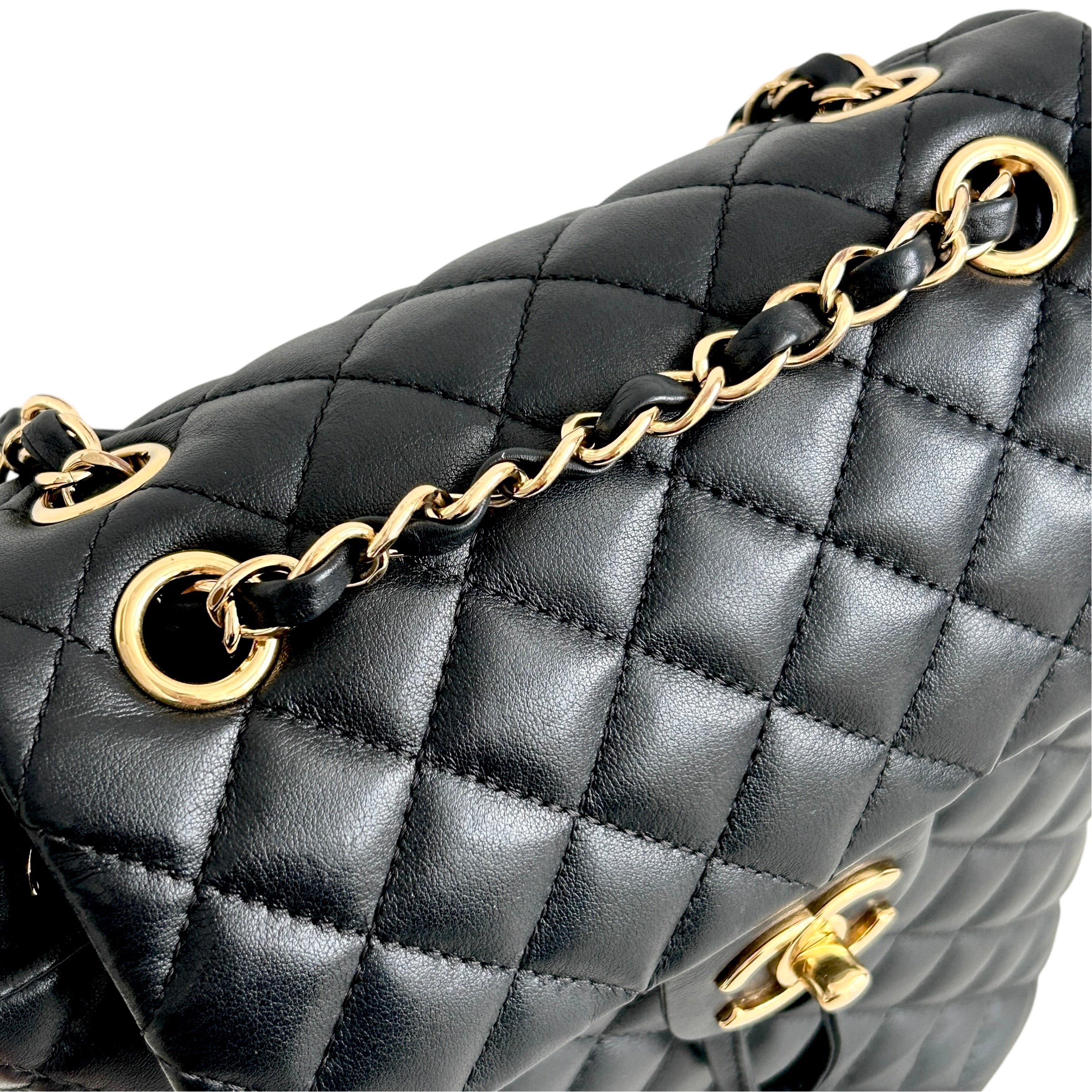 Black Quilted Calfskin Leather Urban Spirt Backpack Bag w/GHW