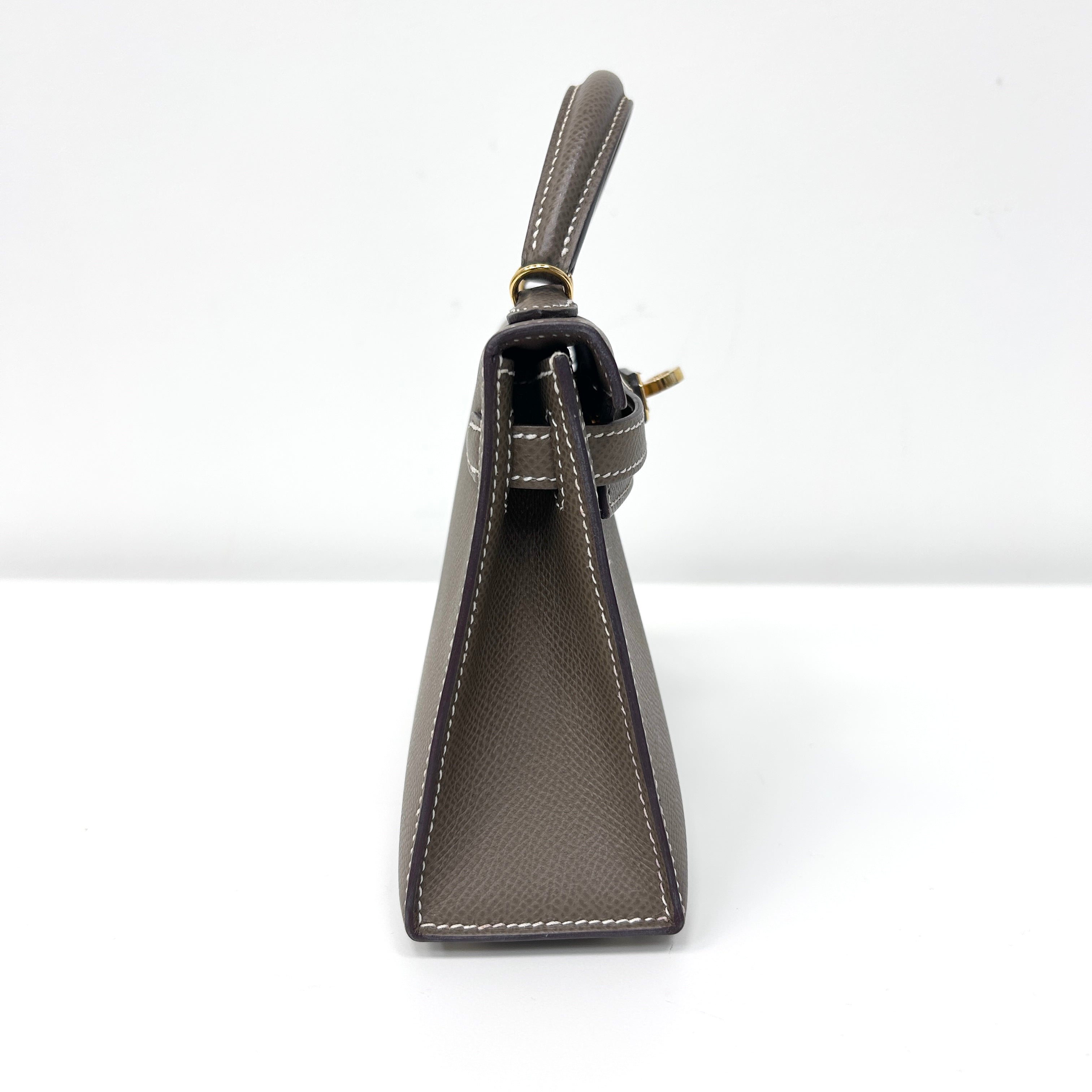 Mini Kelly II Etoupe Epsom Leather w/GHW