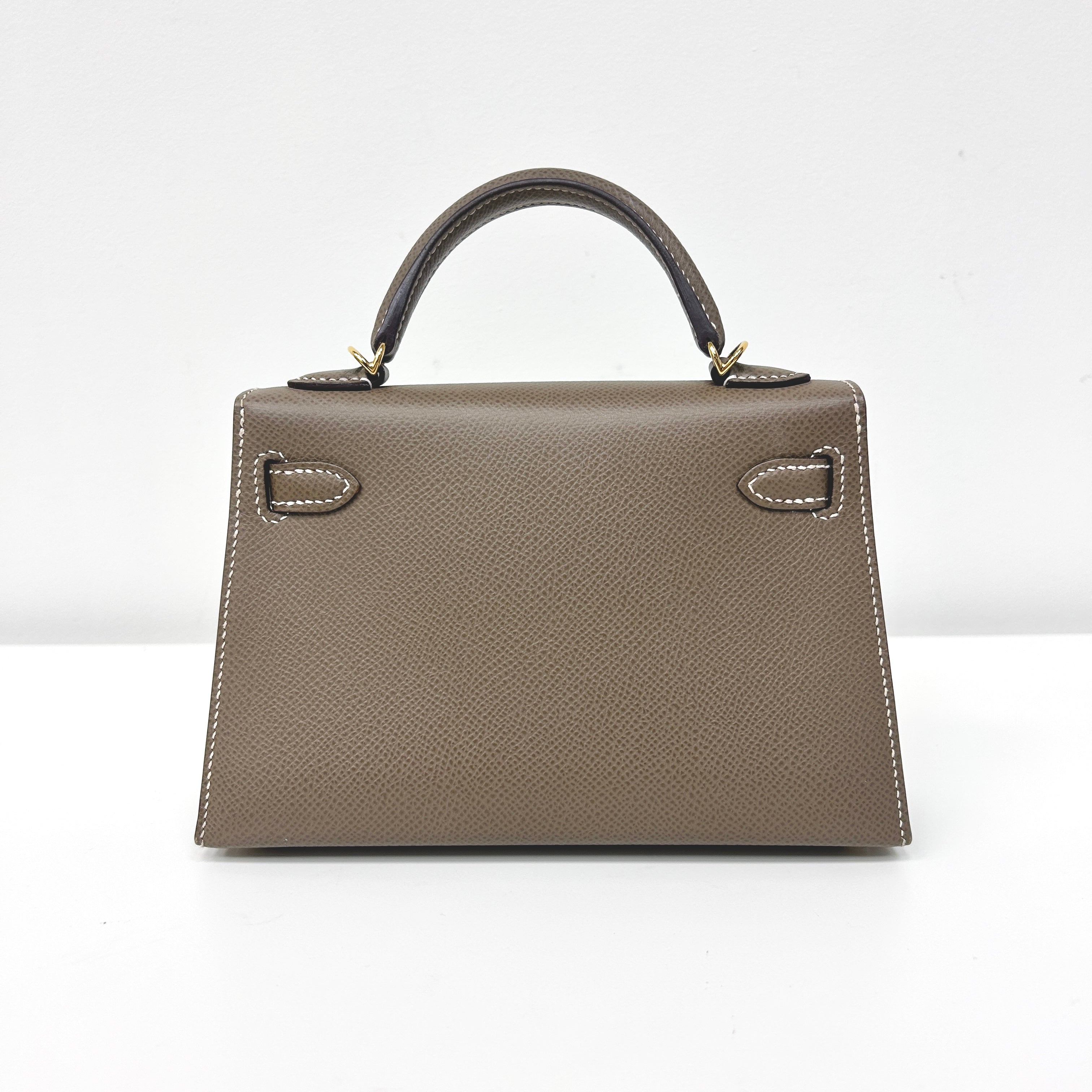 Mini Kelly II Etoupe Epsom Leather w/GHW