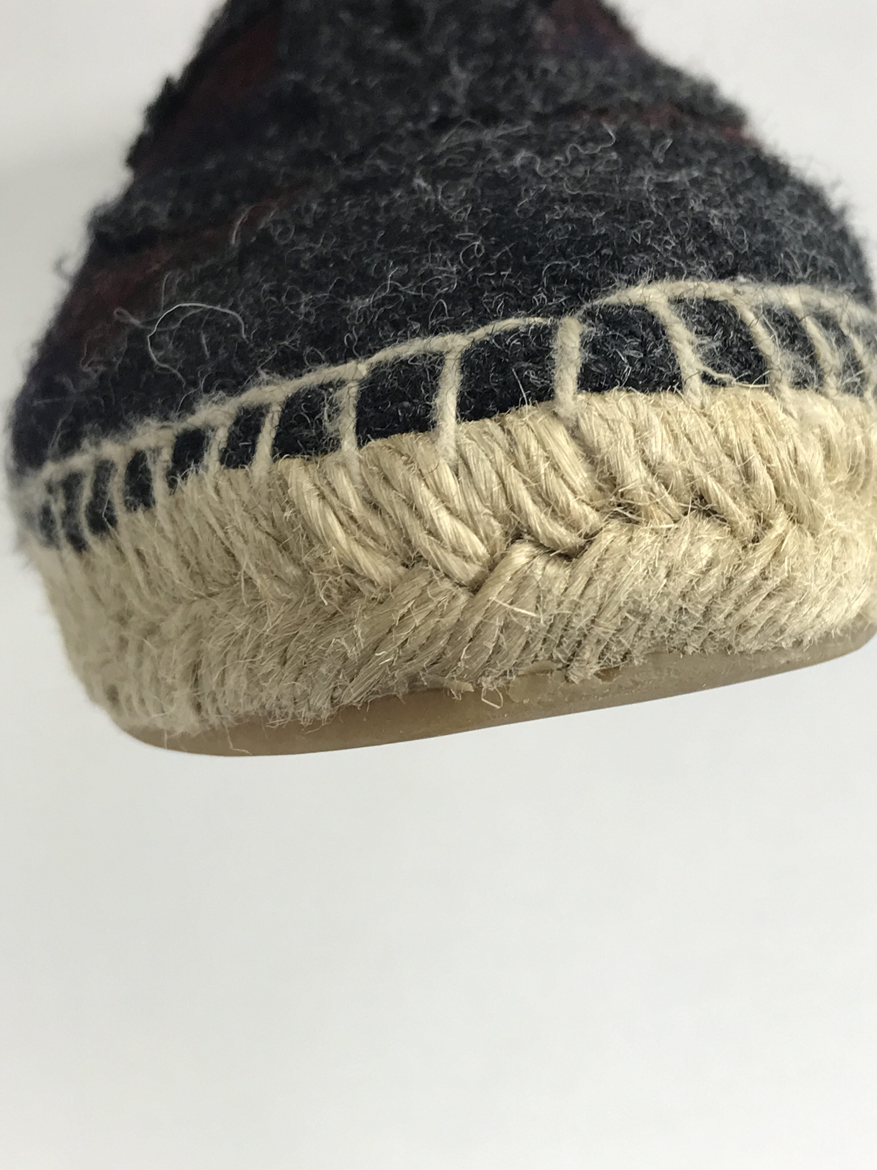 Tweed Burgundy/Navy/Grey CC Espadrilles