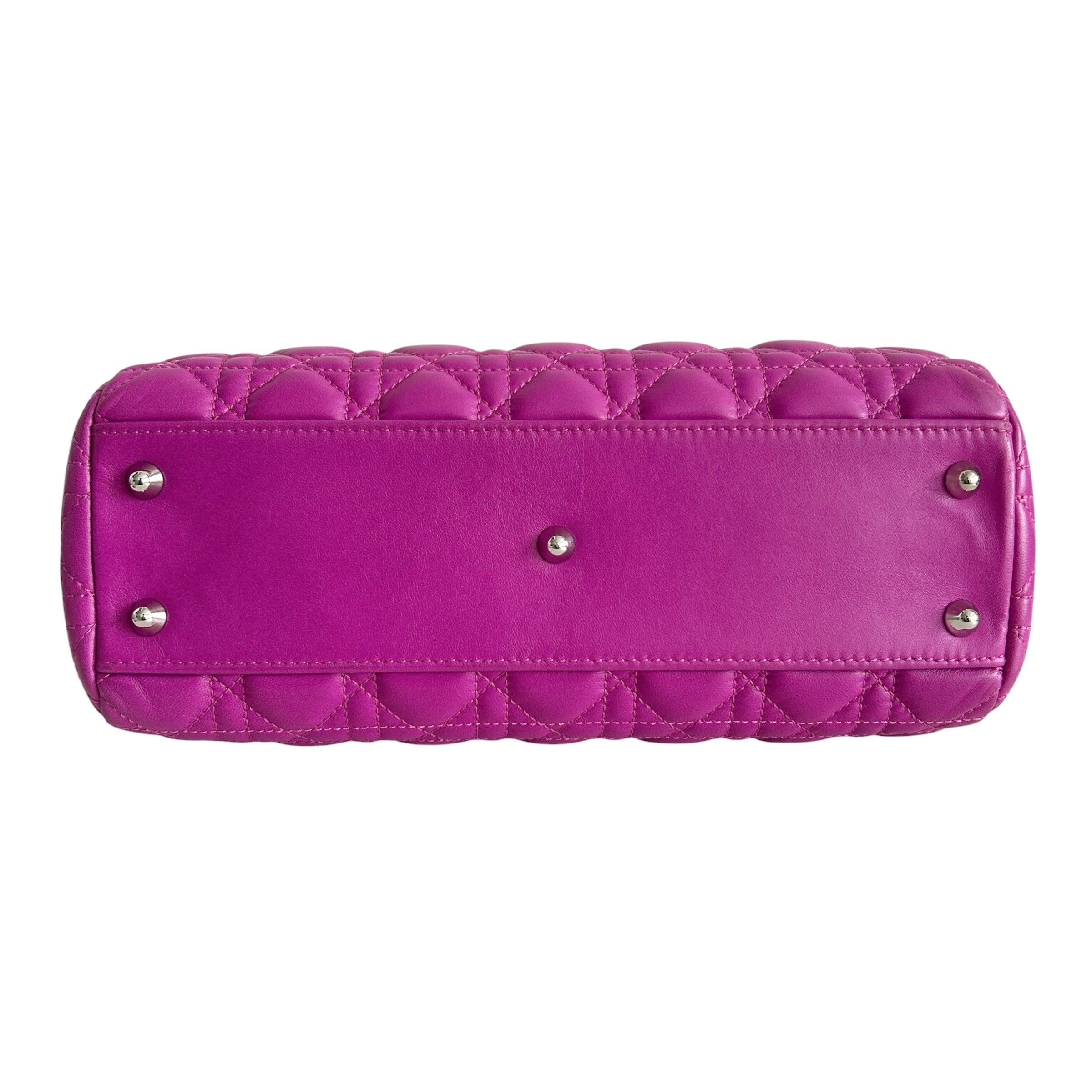 Rose Sorbet Cannage Quilted Lambskin Leather Small Dior Soft Tote Bag
