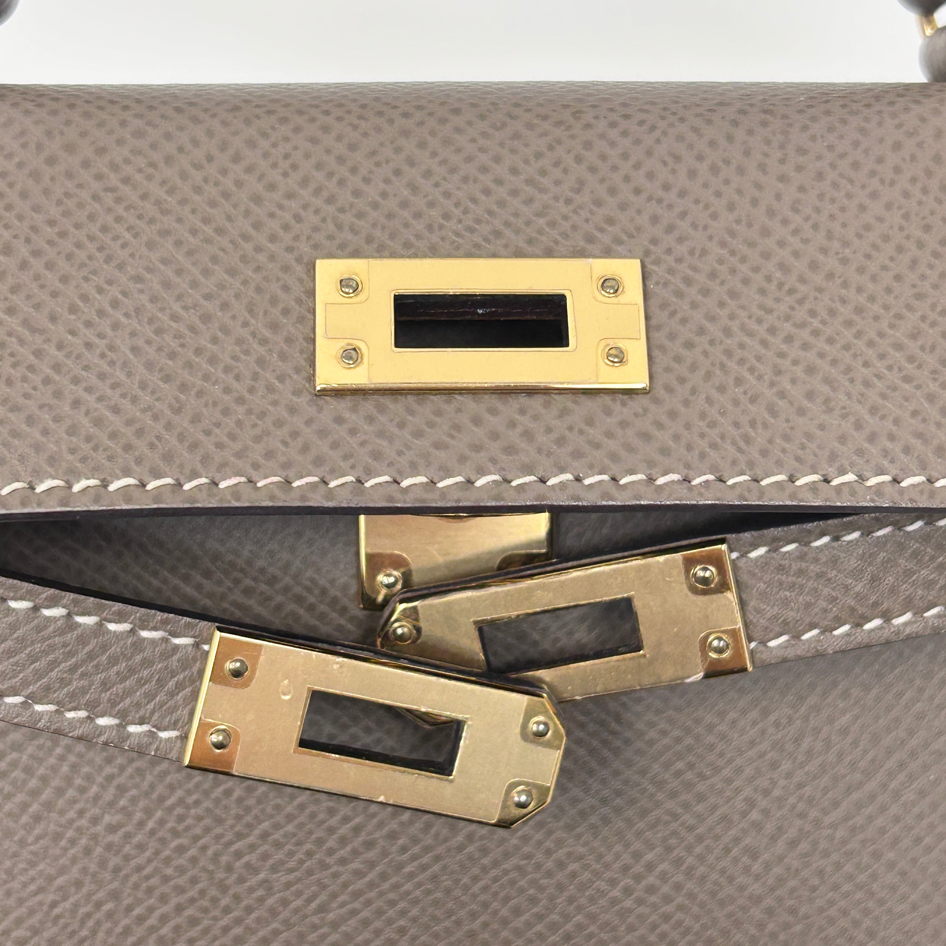 Mini Kelly II Etoupe Epsom Leather w/GHW