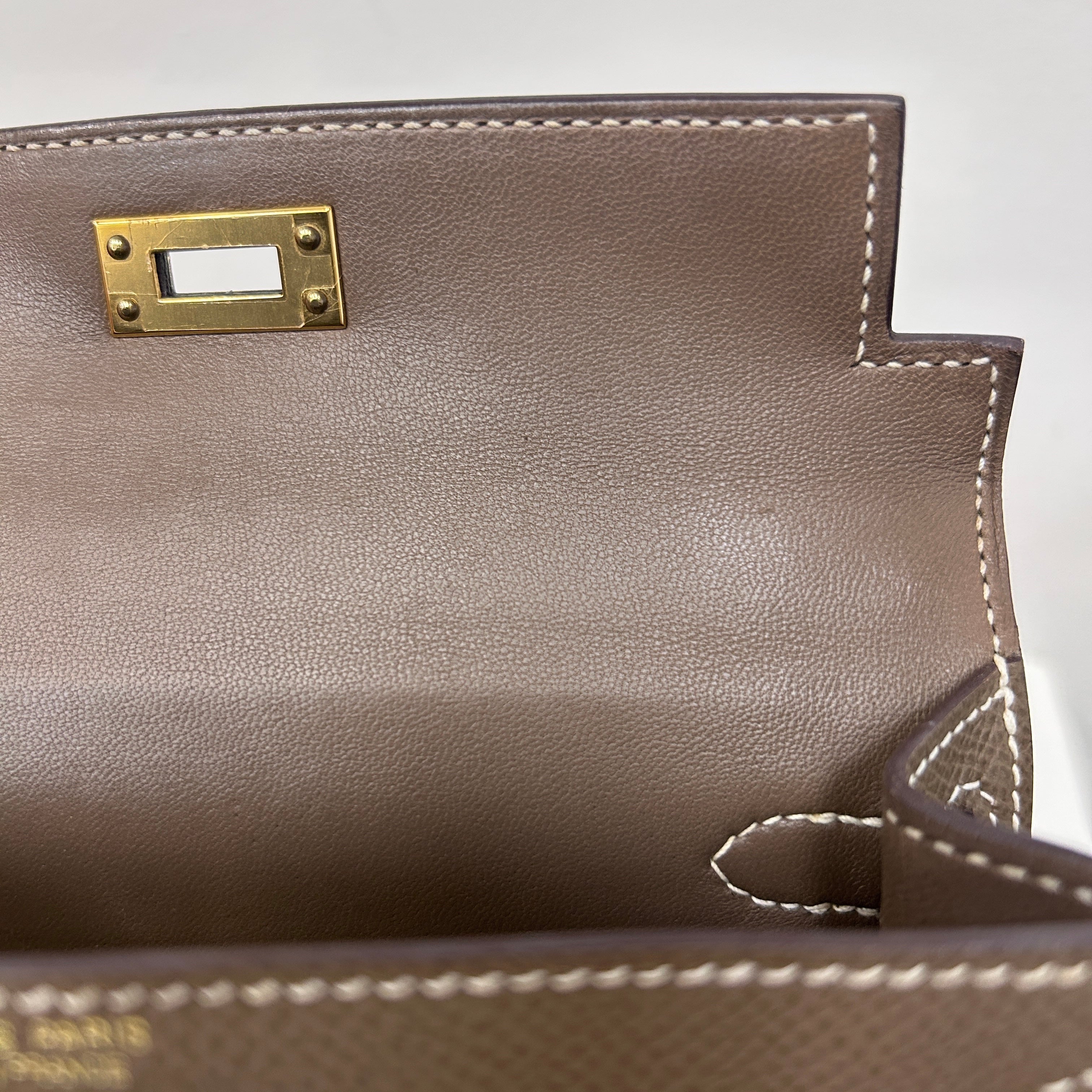 Mini Kelly II Etoupe Epsom Leather w/GHW