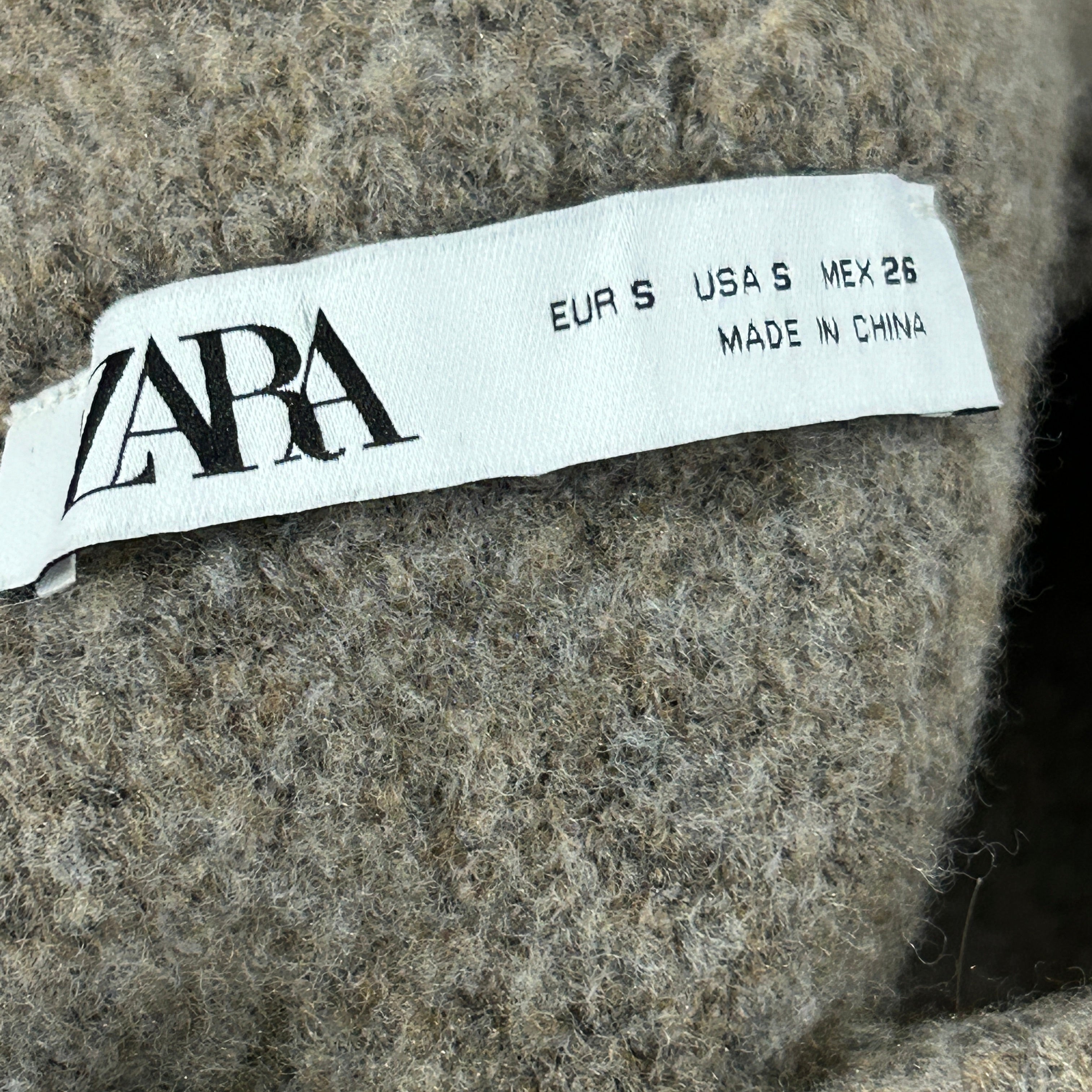 ZARA Light Brown/Beige Long Sleeve Sweater