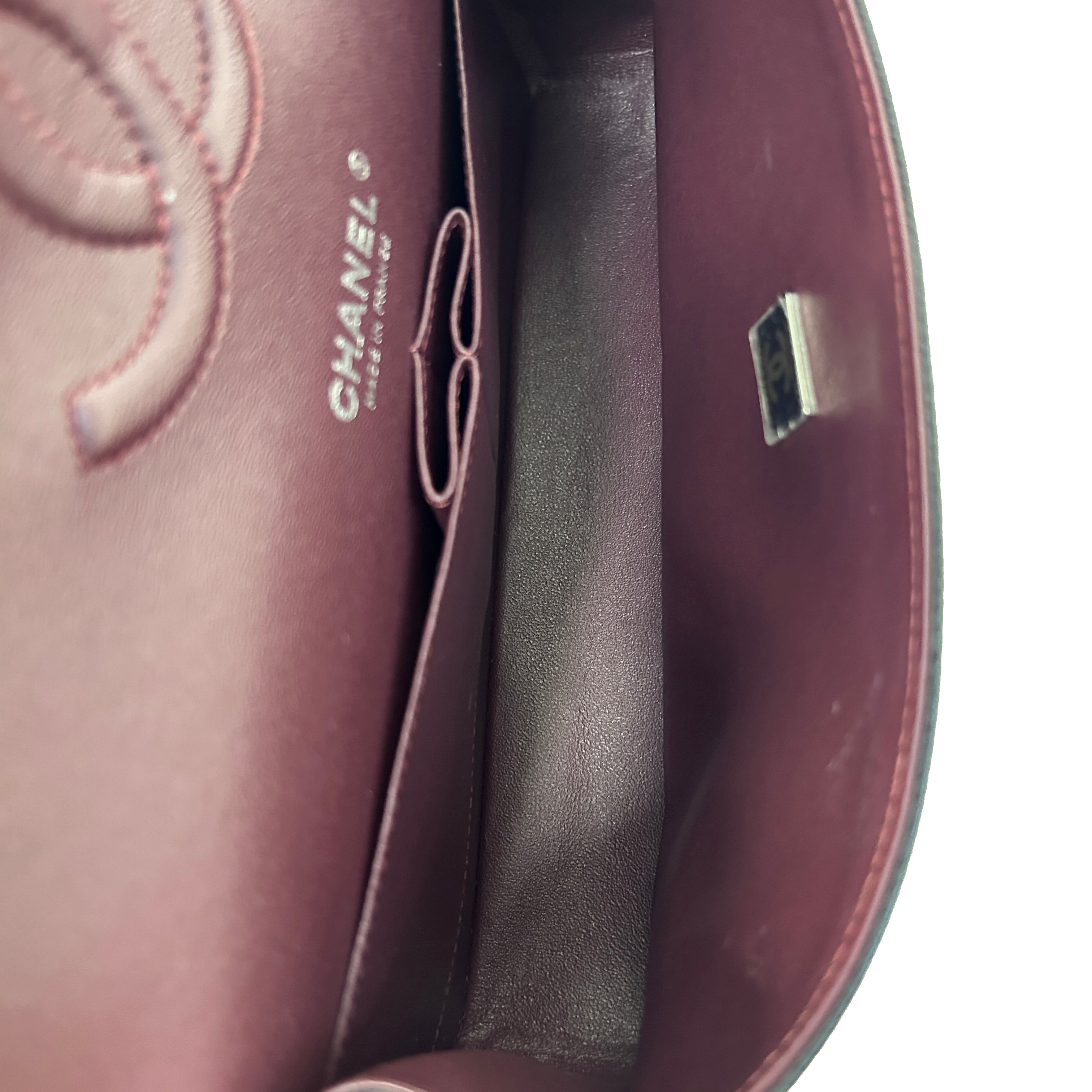 Chanel Black Quilted Caviar Leather Classic Medium Double Flap Bag w/SHW