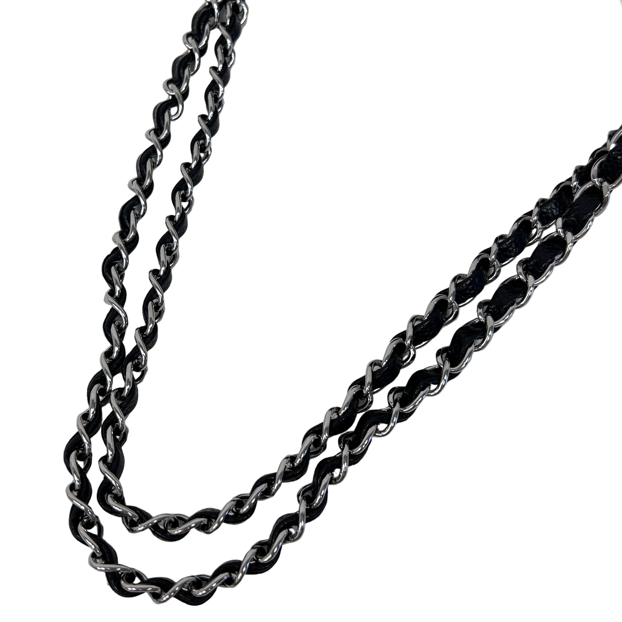 Chanel Black Quilted Caviar Leather Classic Medium Double Flap Bag w/SHW