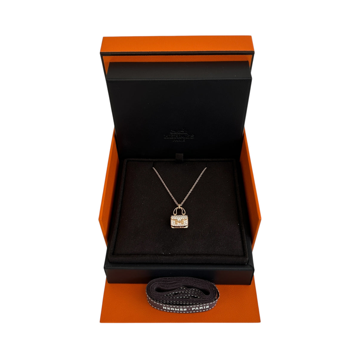 18K Rose Gold Diamond Constance Amulette Pendant Necklace