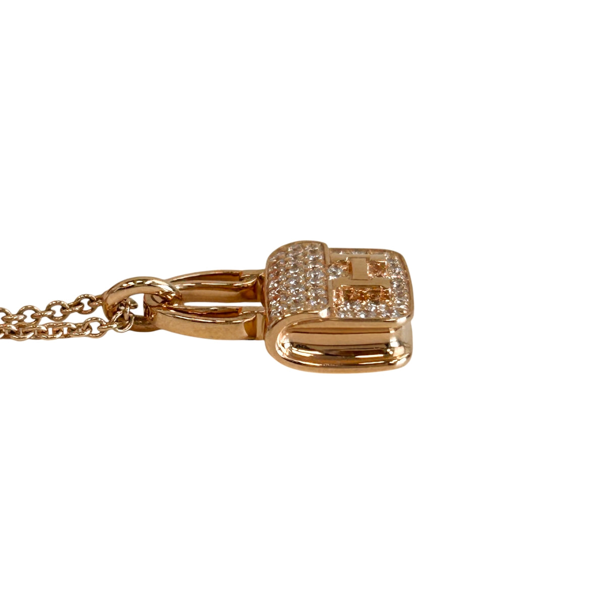 18K Rose Gold Diamond Constance Amulette Pendant Necklace