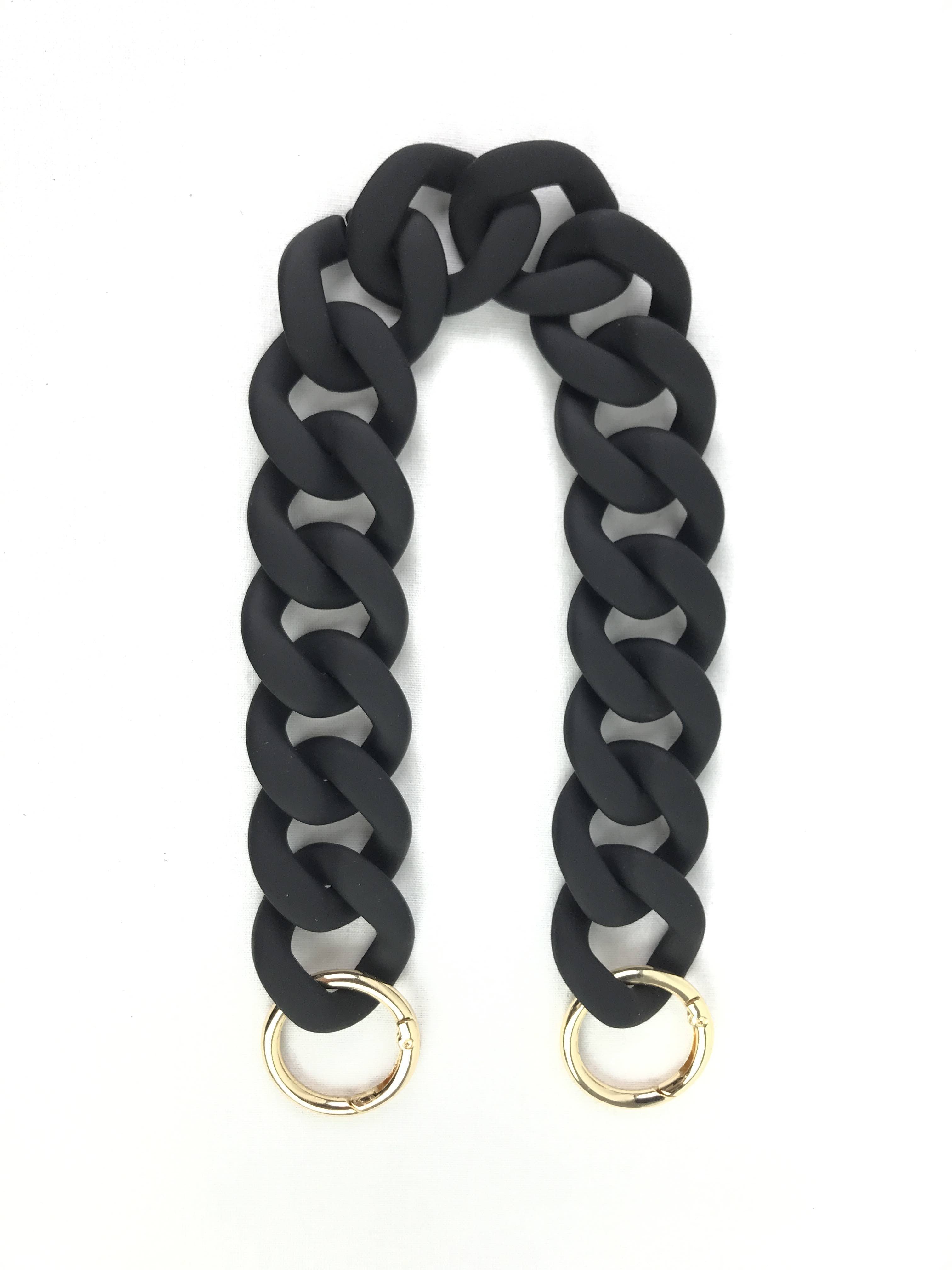 Black/White/Pink Acrylic Chunky Chain Strap
