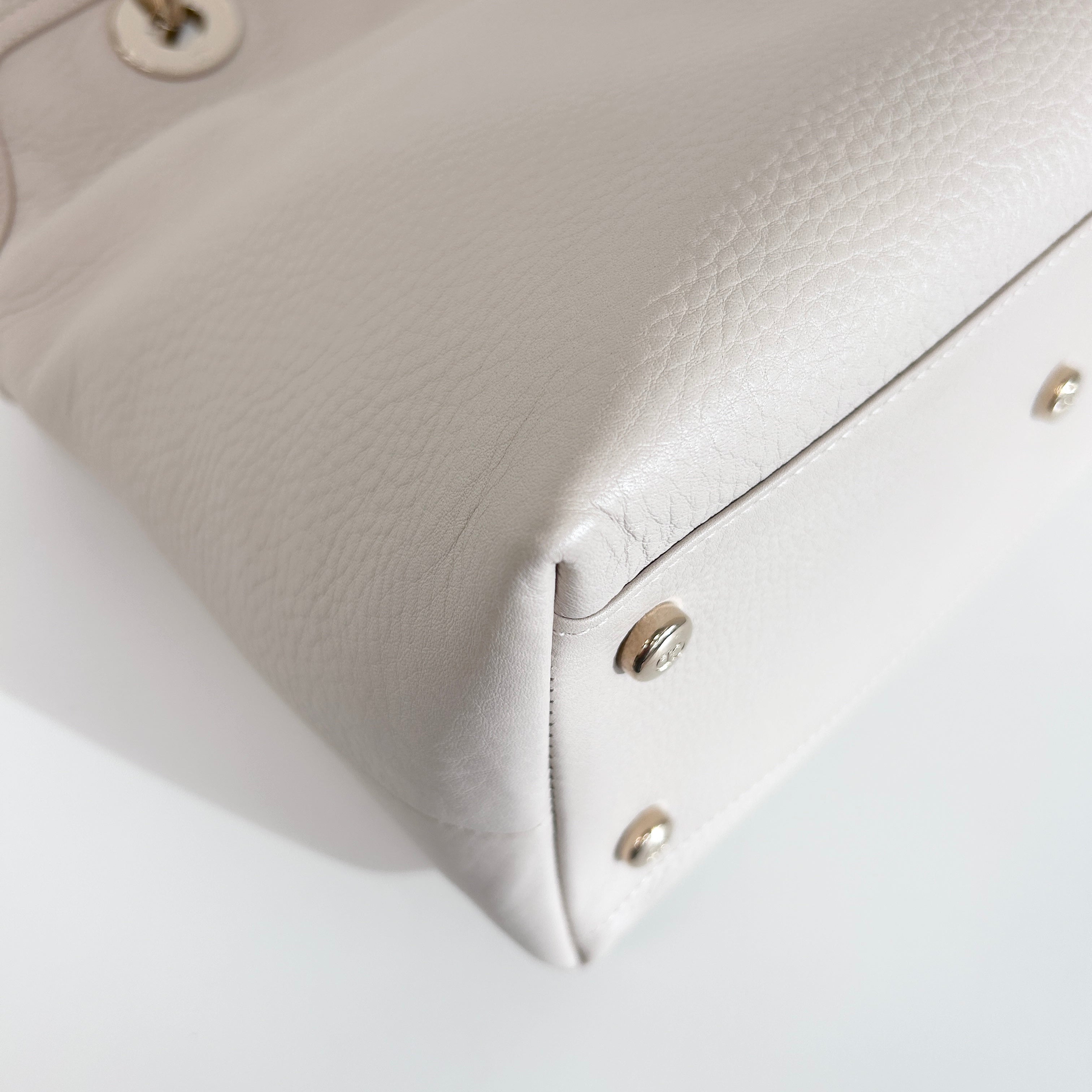 Beige Leather Granville 2 Way Bag w/GHW