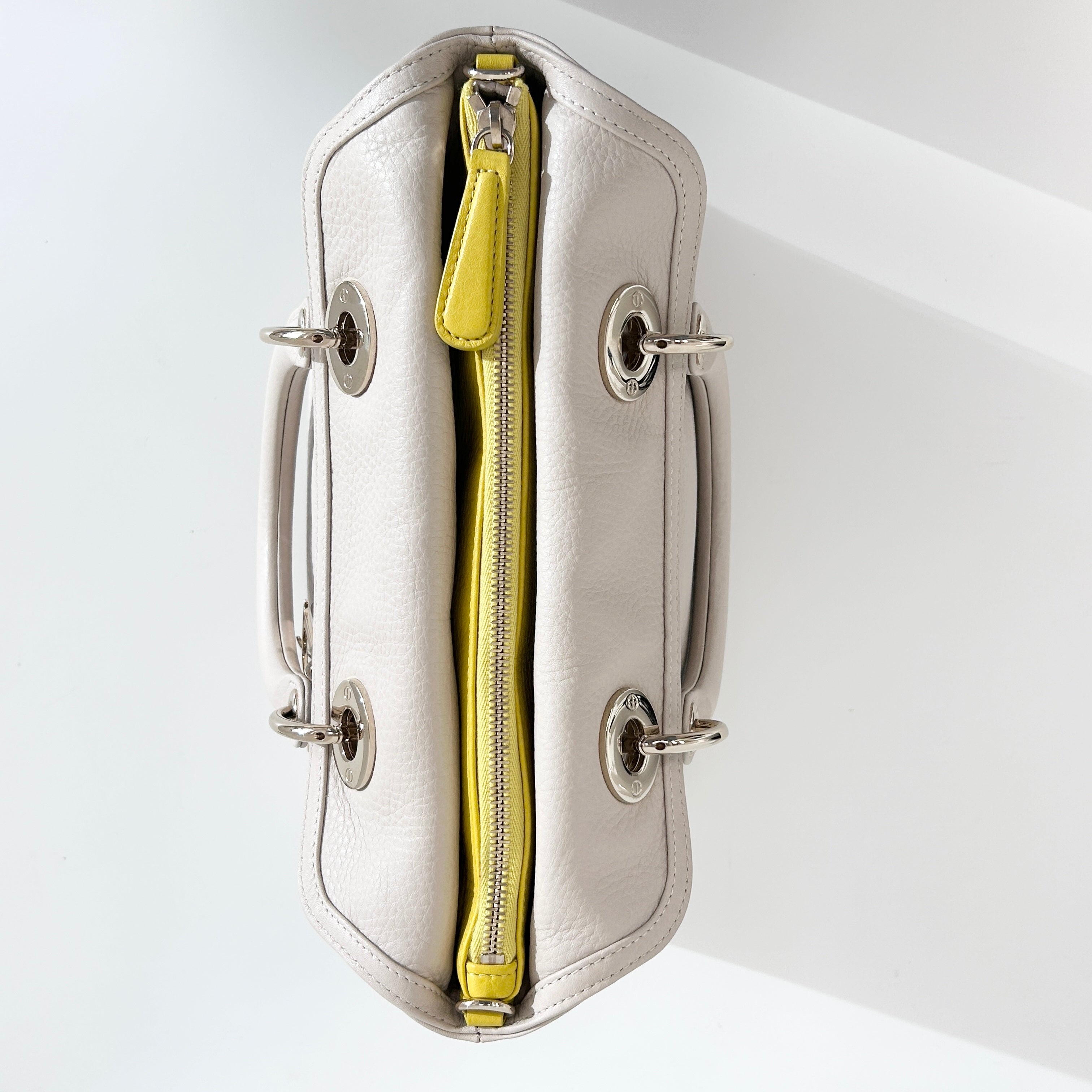 Beige Leather Granville 2 Way Bag w/GHW