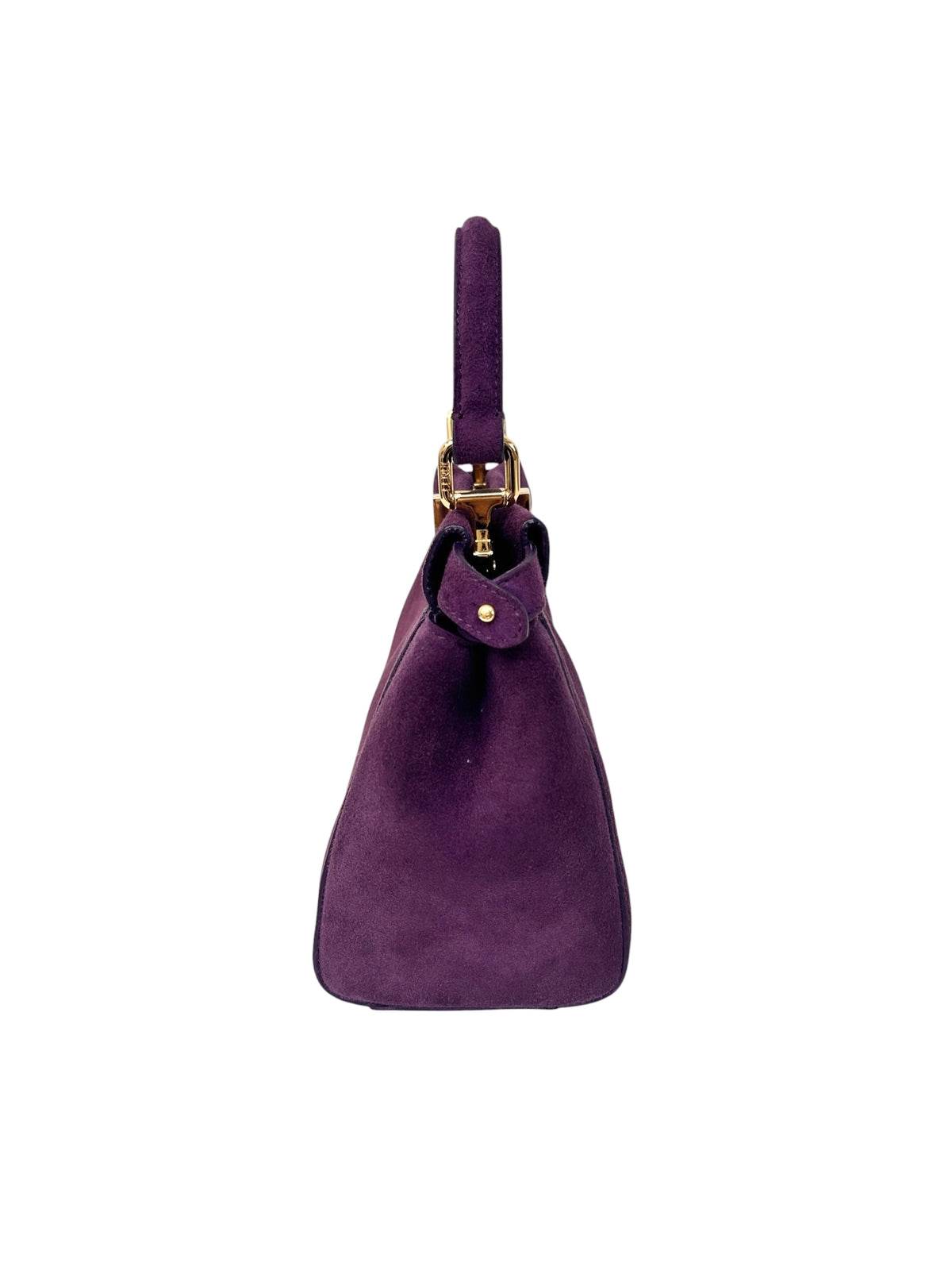 Purple Suede XS Peekaboo Top Handle Bag