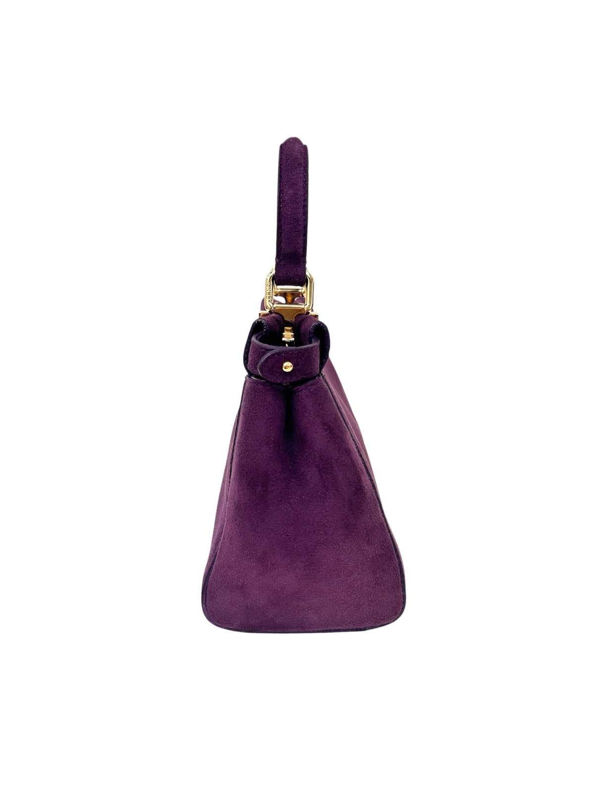Purple Suede XS Peekaboo Top Handle Bag
