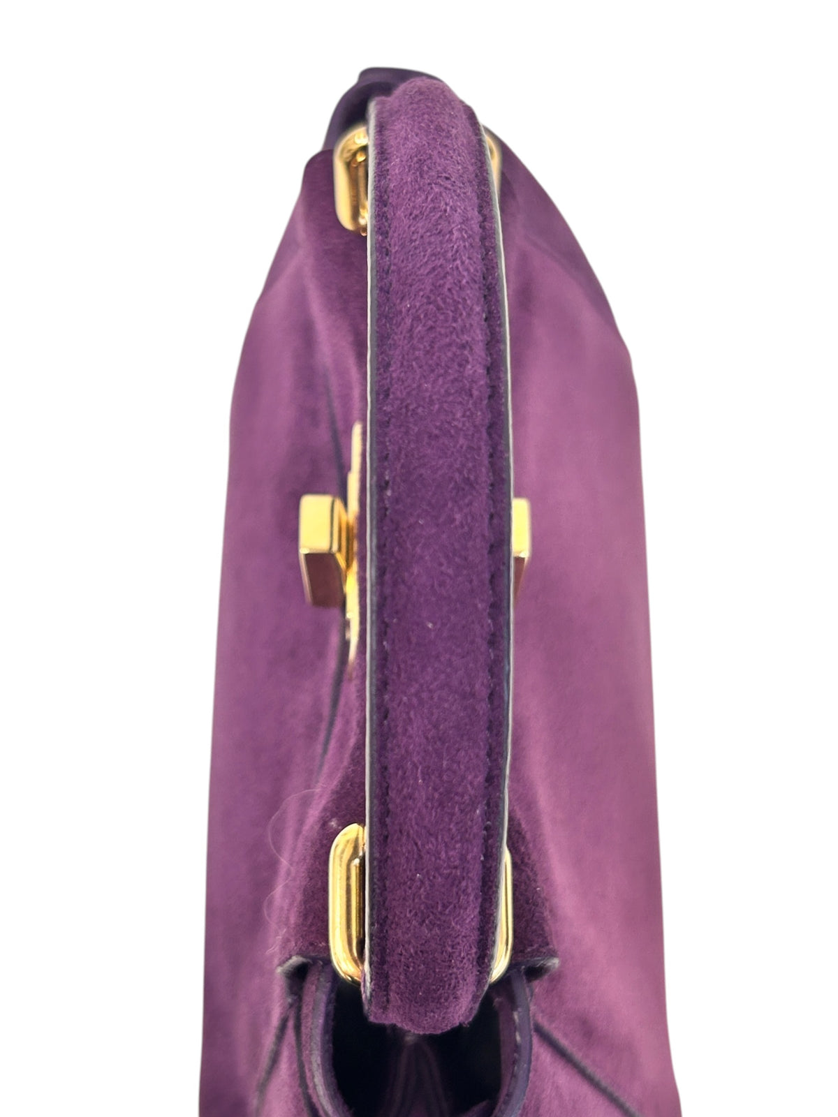 Purple Suede XS Peekaboo Top Handle Bag