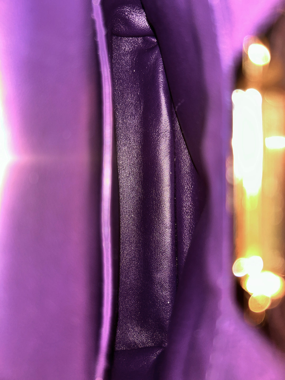 Purple Suede XS Peekaboo Top Handle Bag