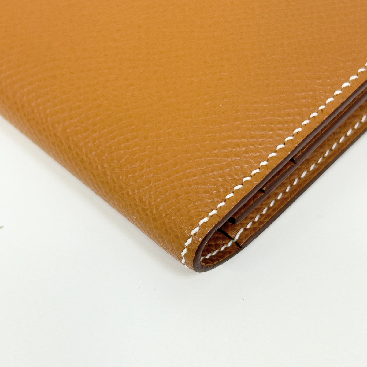 Gold Epsom Leather Bearn Gusset Wallet w/PHW