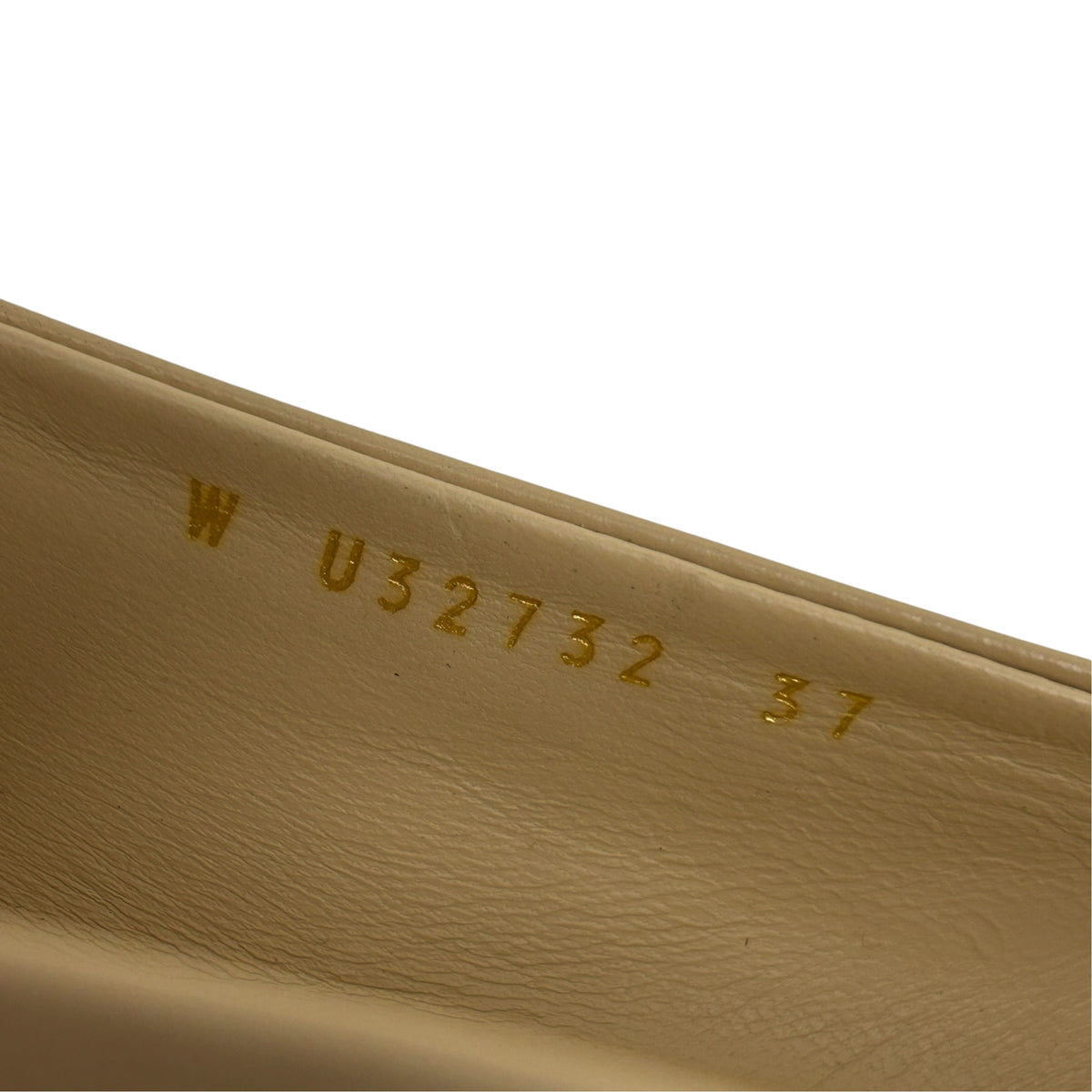 Beige/Black Lambskin Leather CC Ballet Uniform Flats