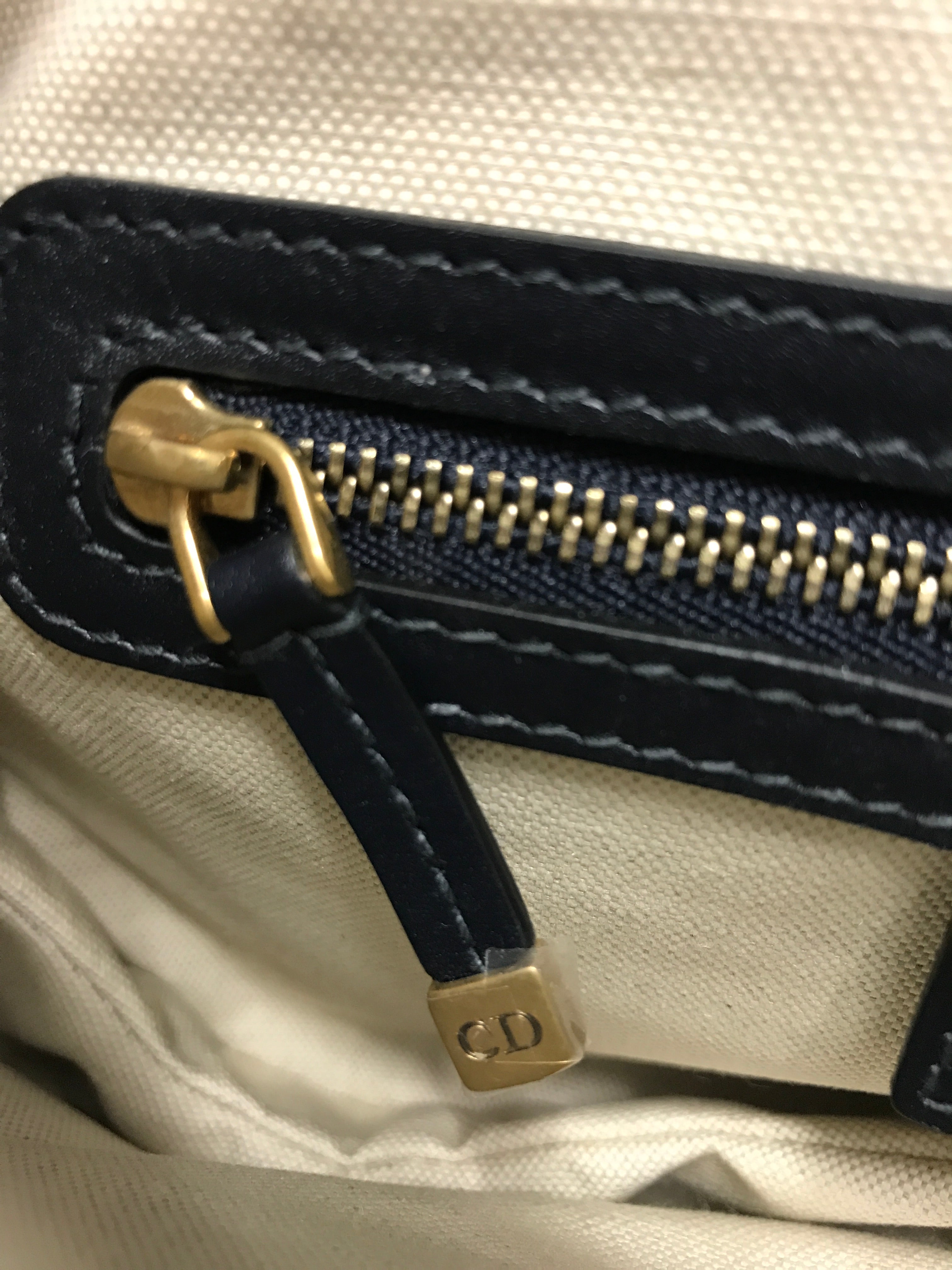Blue Oblique Saddle Bag w/AGHW
