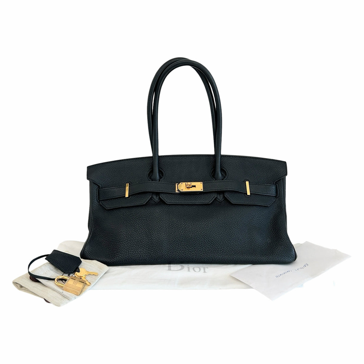 Black Clemence Leather JPG Shoulder Birkin 42 w/GHW