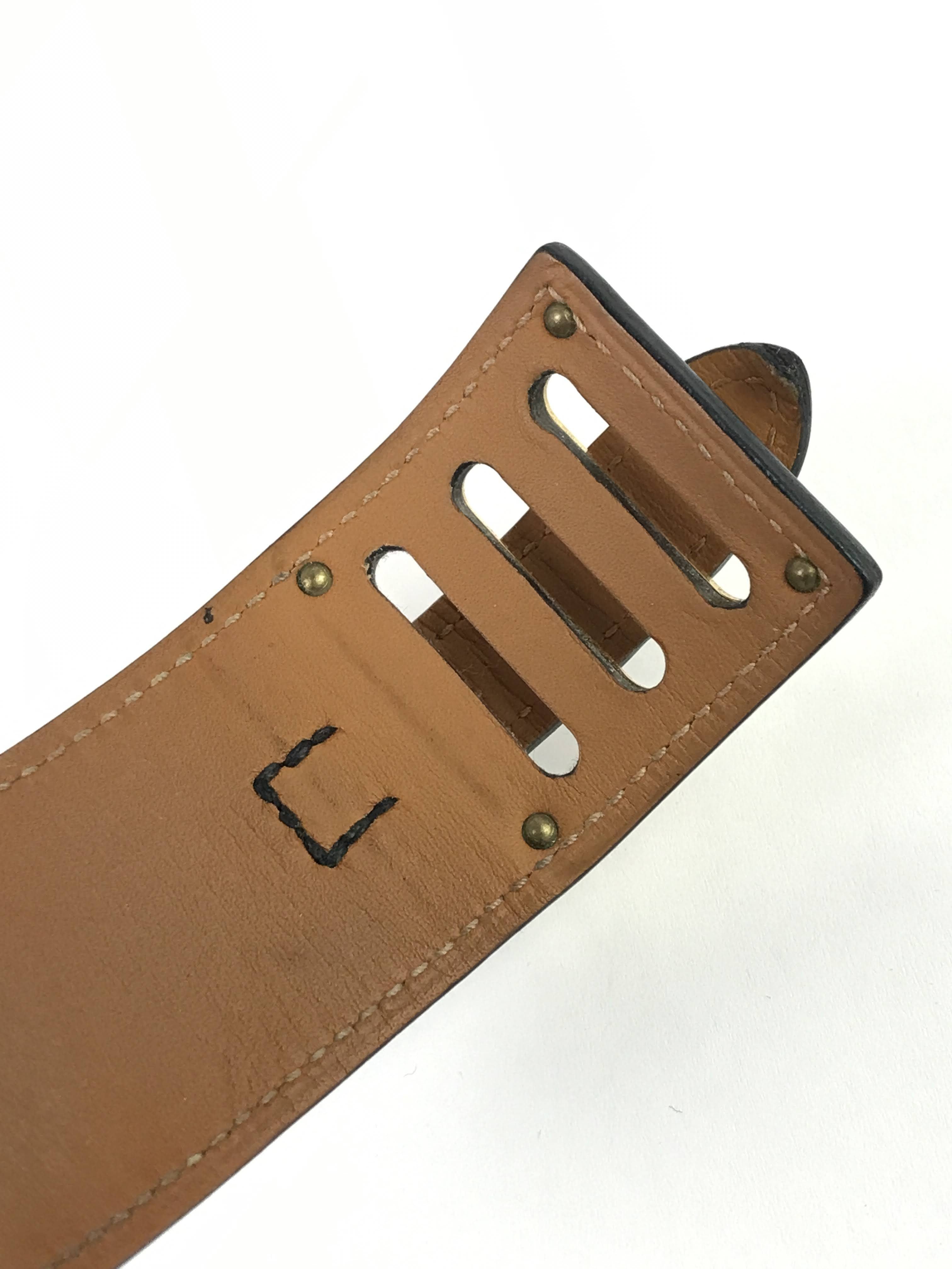 Black Box Calf Leather Intense Bracelet w/GHW