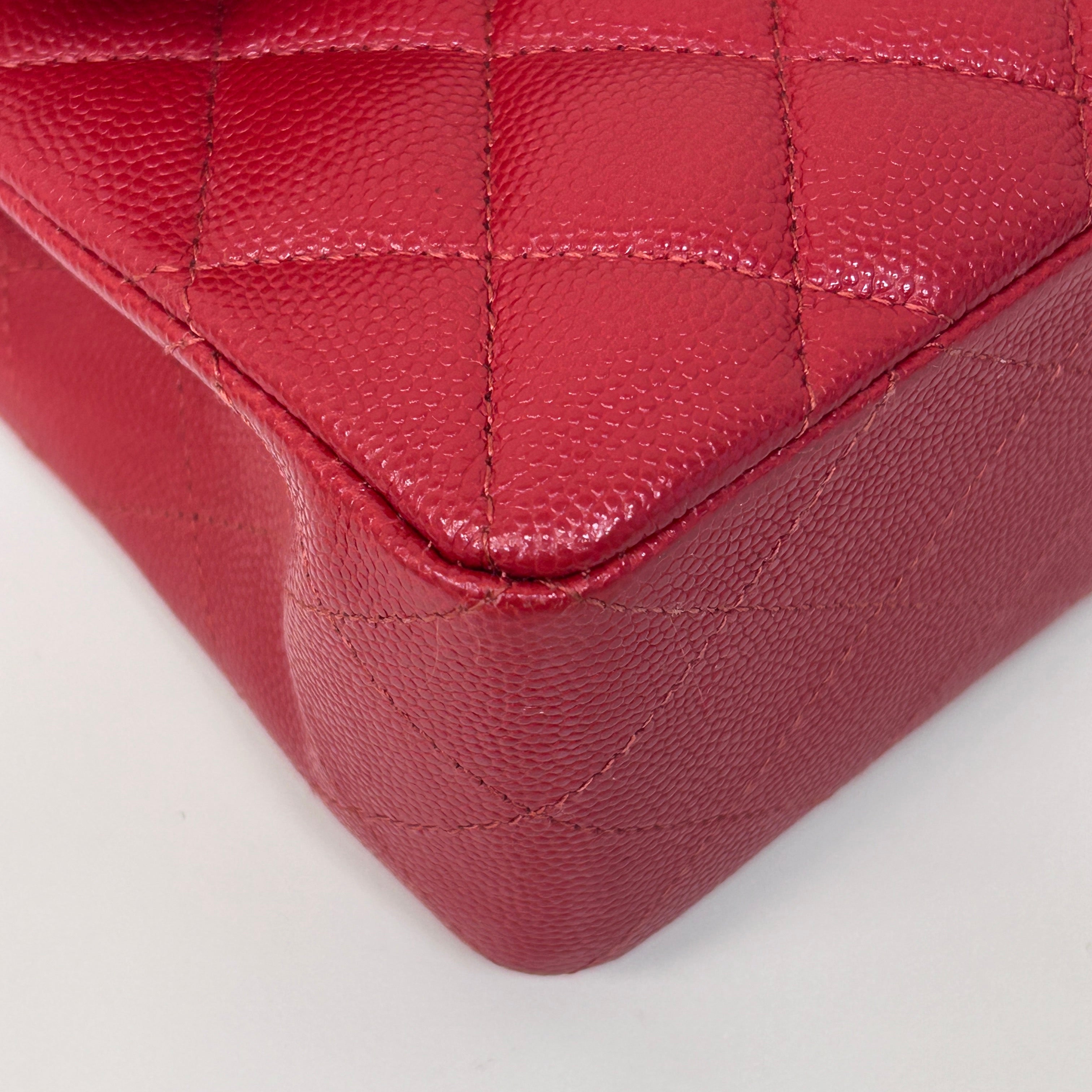 Red Caviar Classic Small Double Flap Bag w/GHW