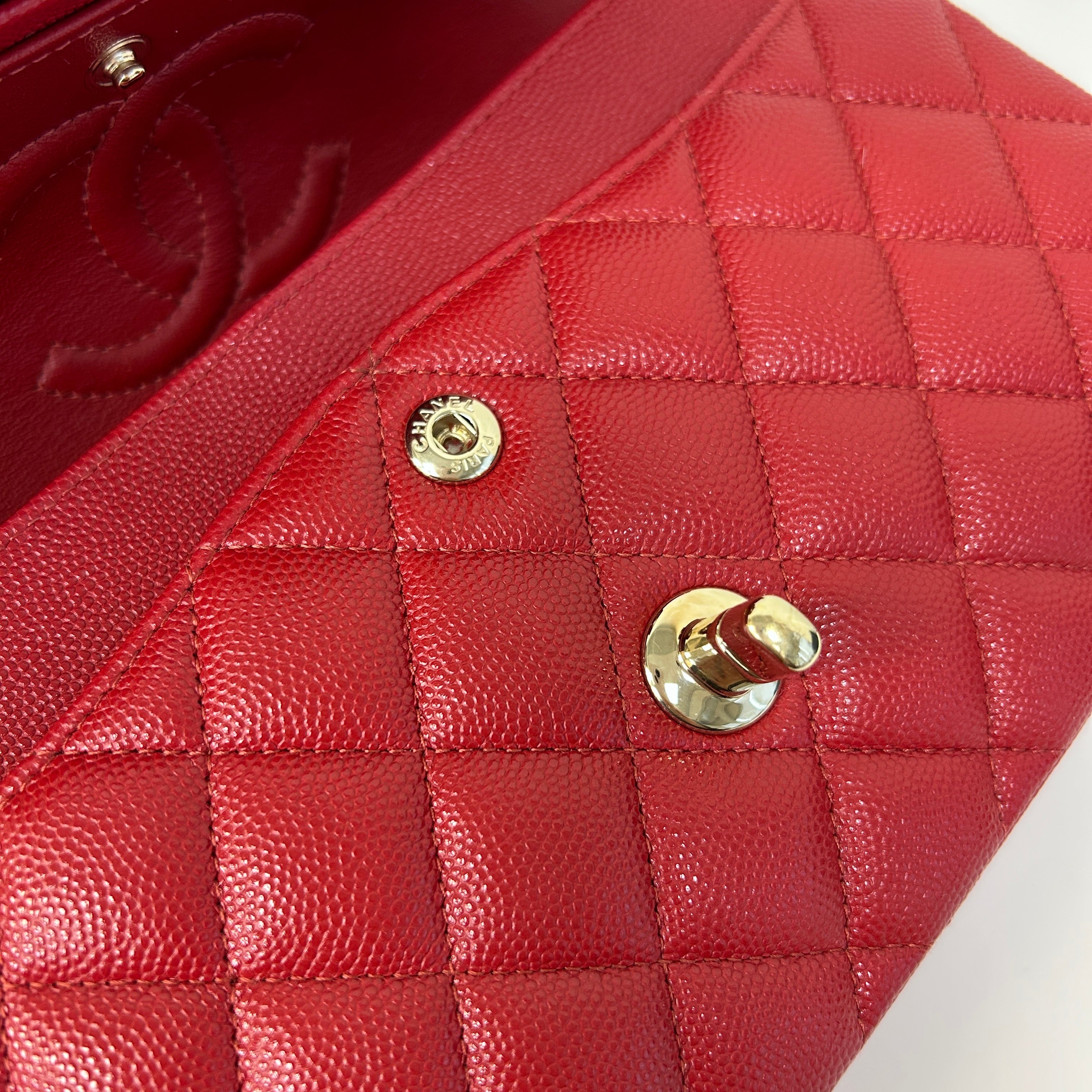 Red Caviar Classic Small Double Flap Bag w/GHW