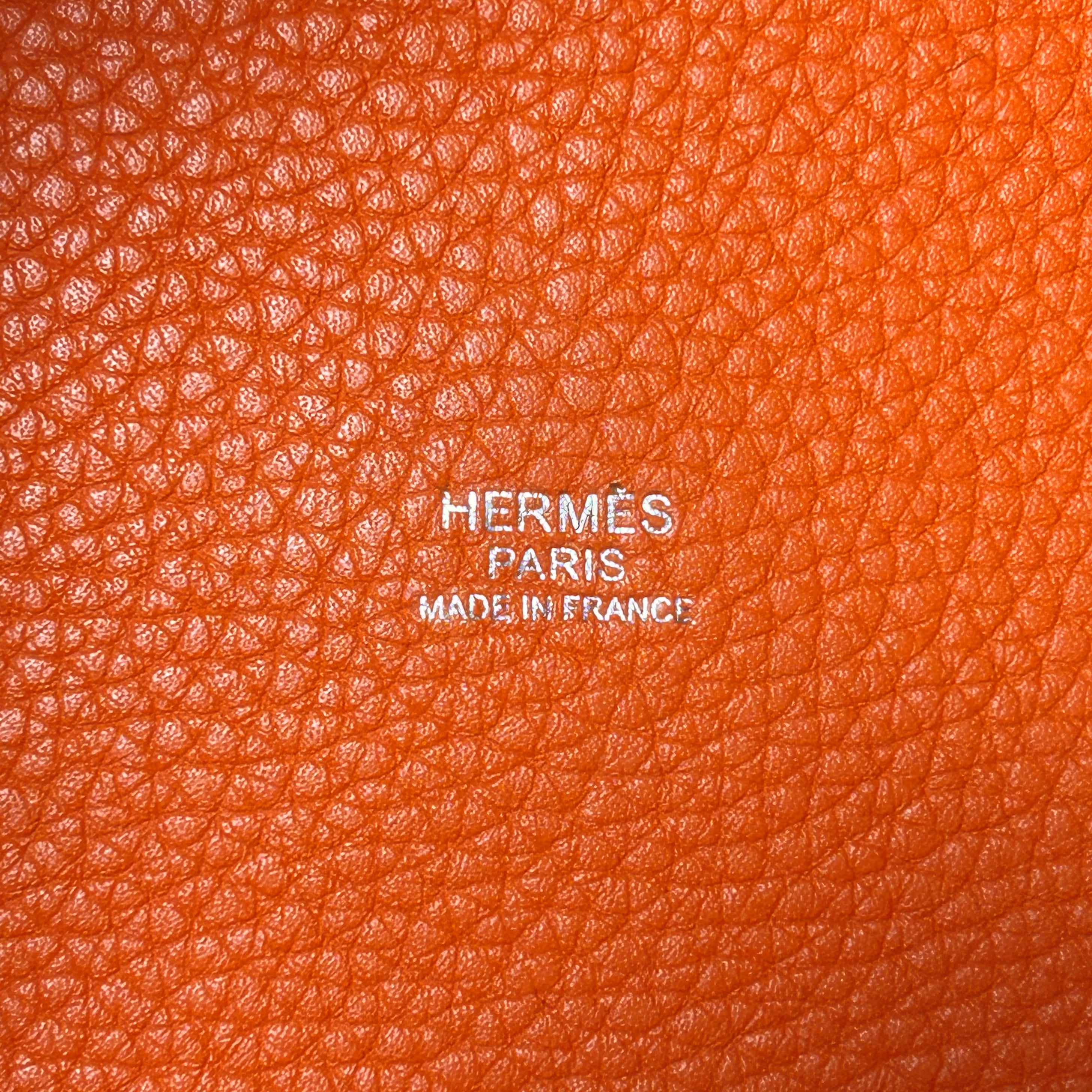 Orange Clemence Leather Picotin Lock GM Bag w/PHW