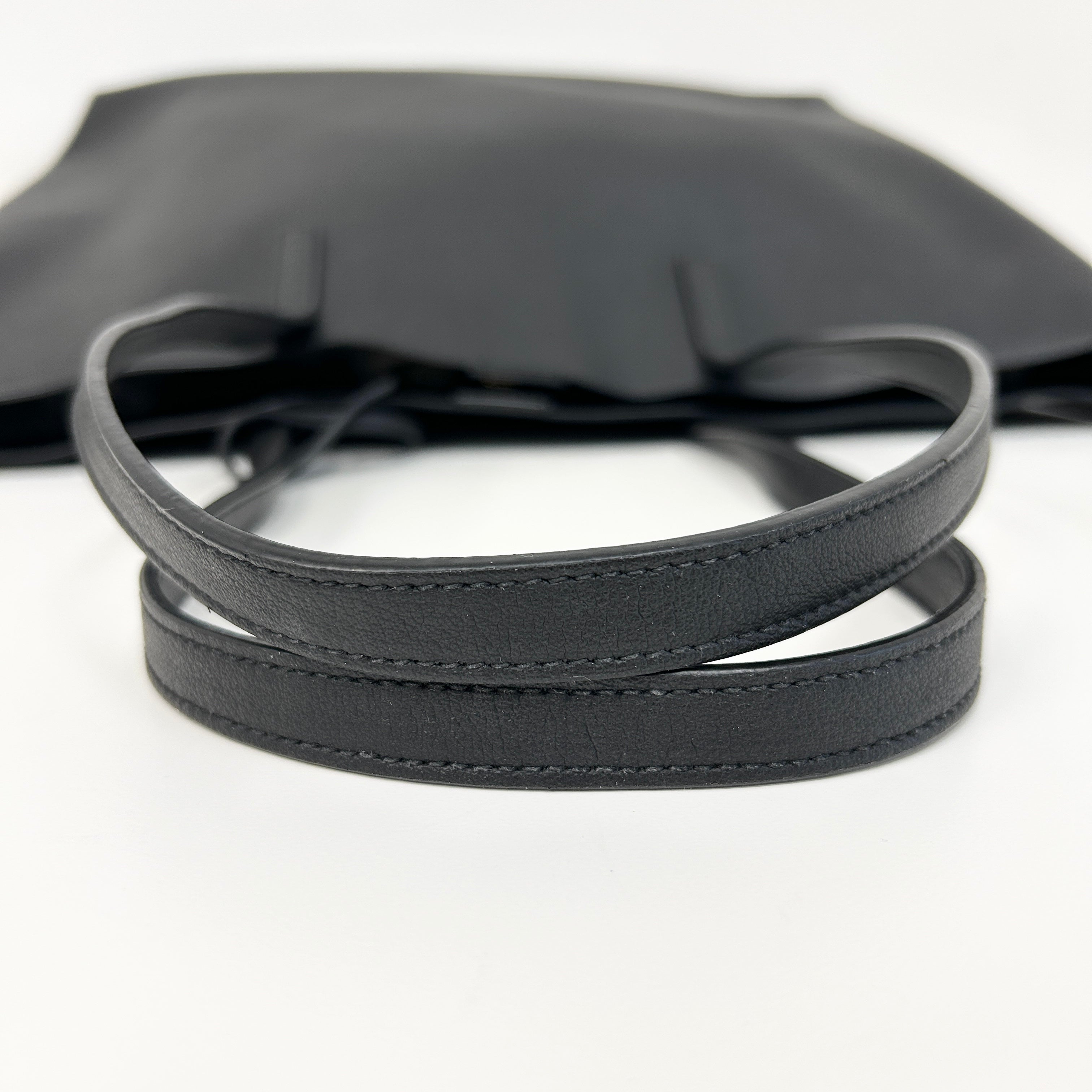 Black Calfskin Shopping Tote w/GHW